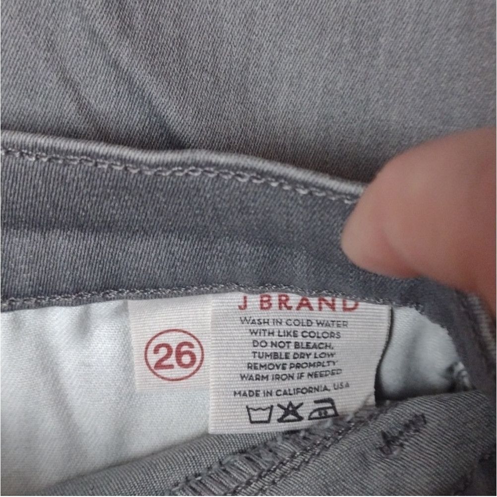 J Brand J BRAND Gotham Gray Zipped Ankle Jeans 26 - Size 27" / US 4 / IT 40 - 4 Thumbnail