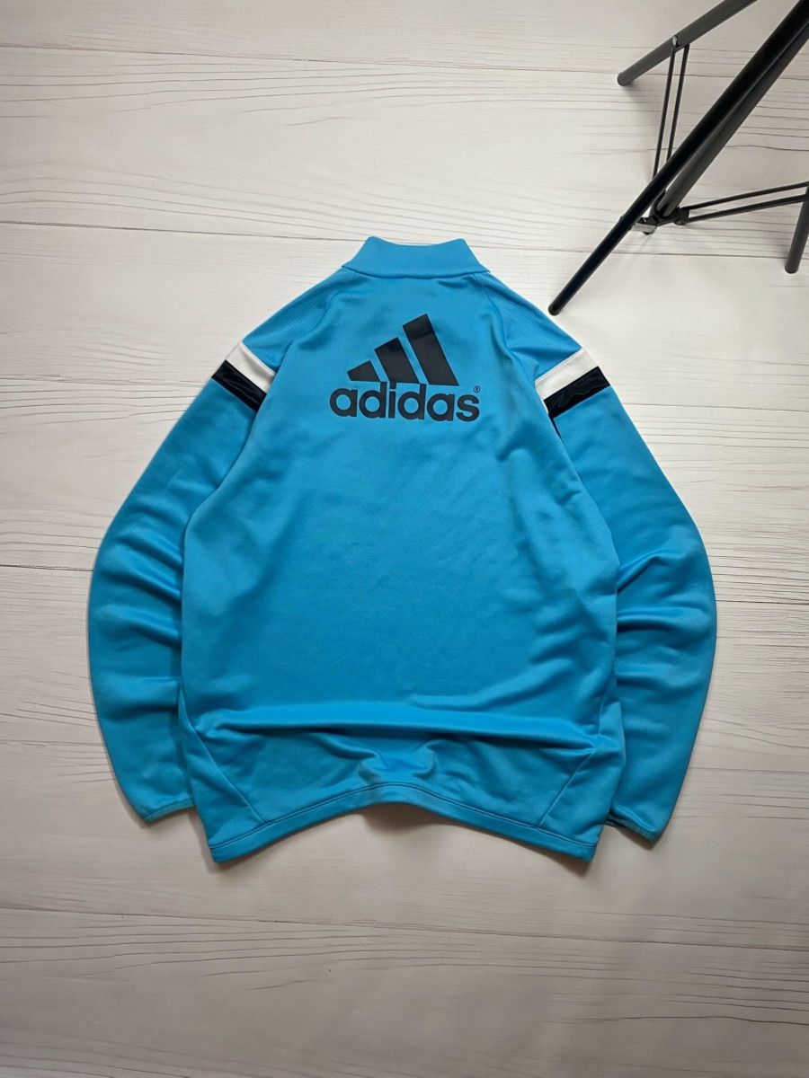 Adidas Adidas Chelsea 2014/15 Training 1/4 zip longlseeve t shirt Size US L / EU 52-54 / 3 - 2 Thumbnail
