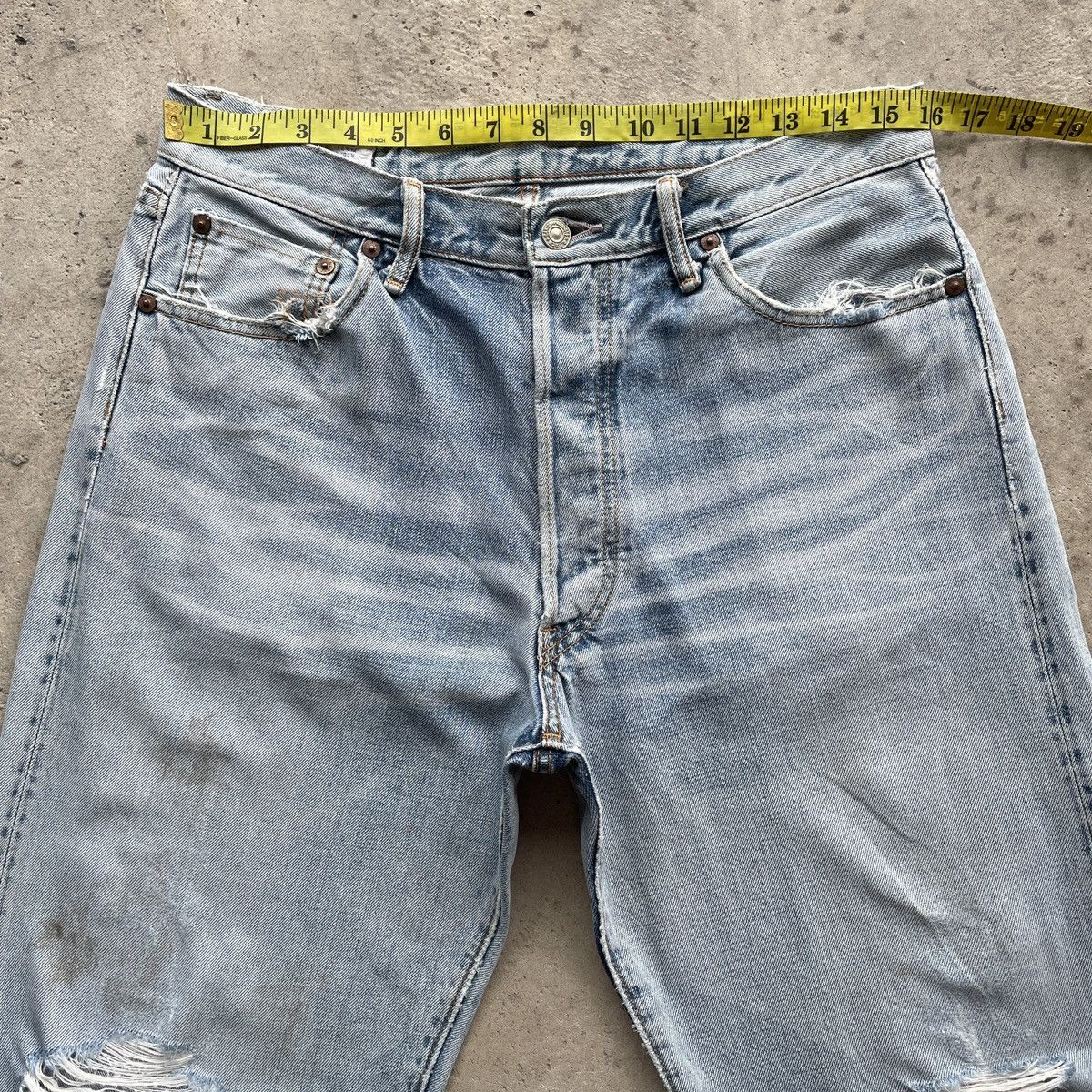 Japanese Brand × Jean × Vintage Vintage Japanese Distressed Light Wash Faded Jeans Pants Size US 32 / EU 48 - 5 Thumbnail