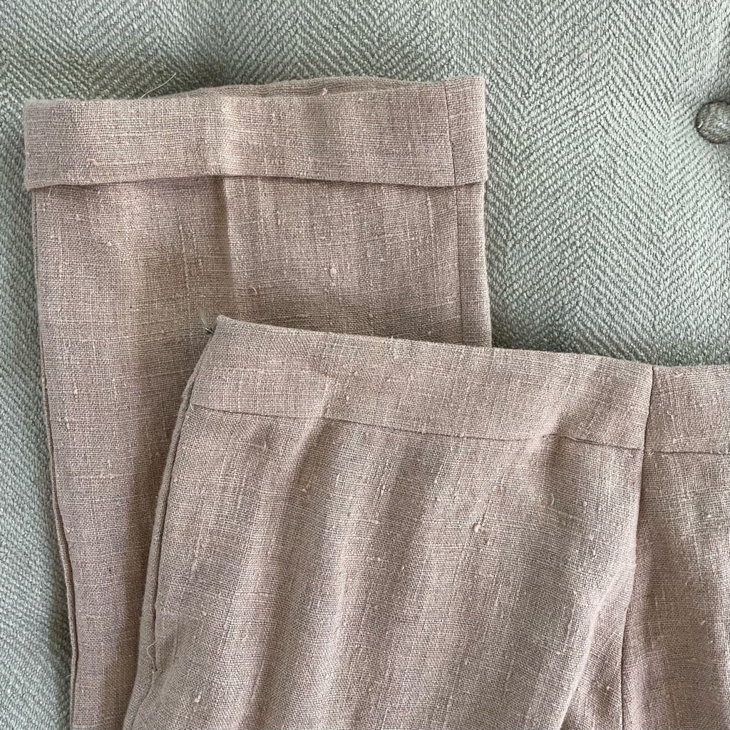 Akris Akris Nubby Linen Cuffed Side Zip Trousers Pants 12 Size 34" / US 12 / IT 48 - 2 Thumbnail