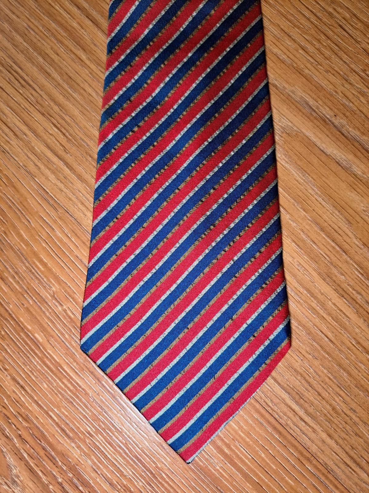 J.Crew J Crew Silk Tie Striped Multicolor Handmade Wide Necktie Size ONE SIZE - 1 Thumbnail