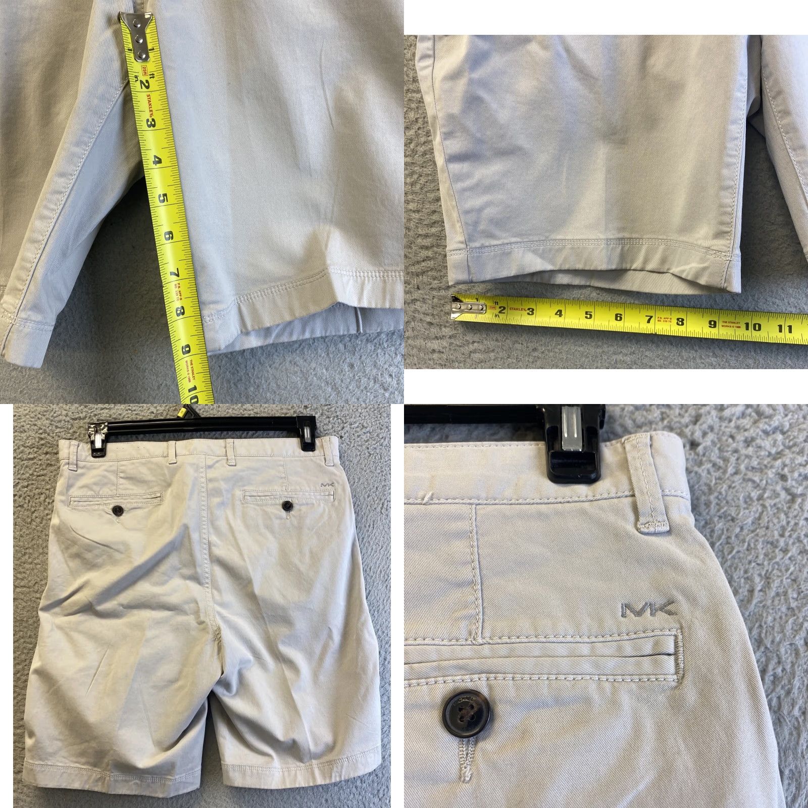 Michael Kors MK Michael Kors Mens Chino Shorts 32 Tan Flat Front 97% Cotton 3% Elastan Golf Shorts 32-72 Mens Size US 32 / EU 48 - 8 Thumbnail