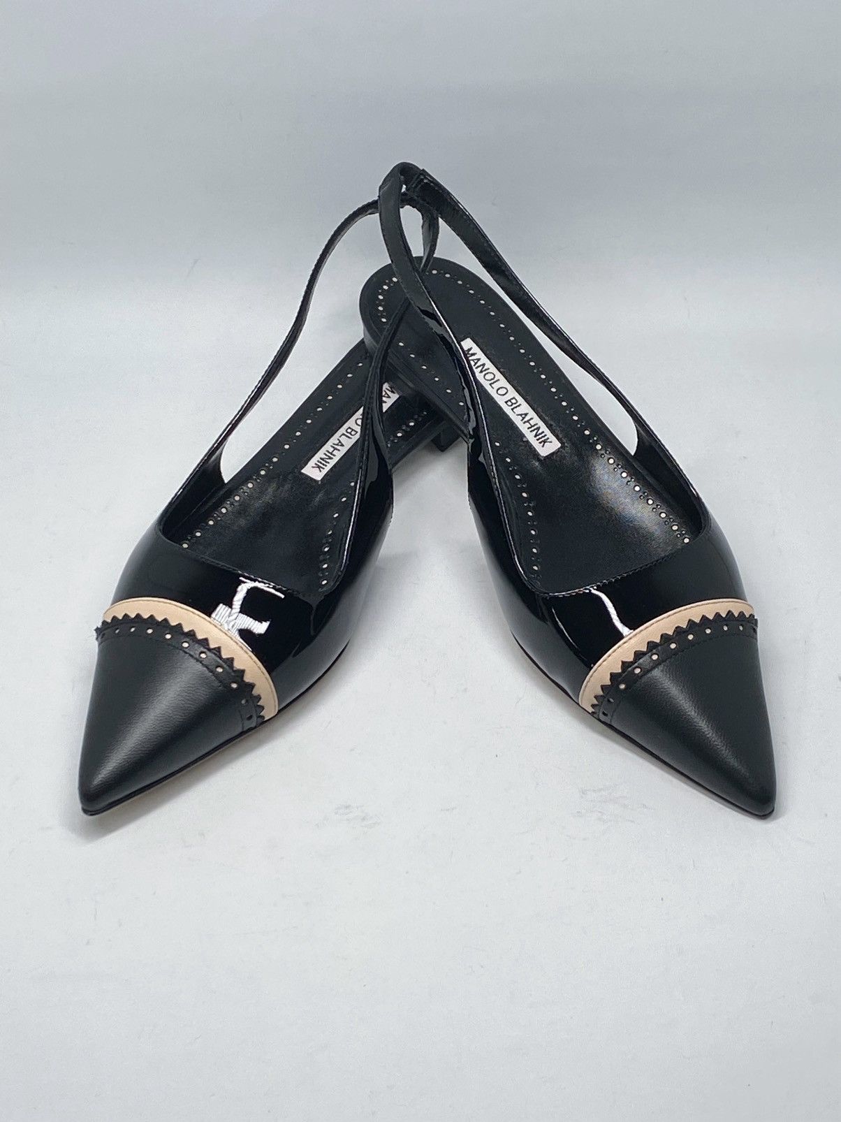 Manolo Blahnik Leather Slingback Flats size 36