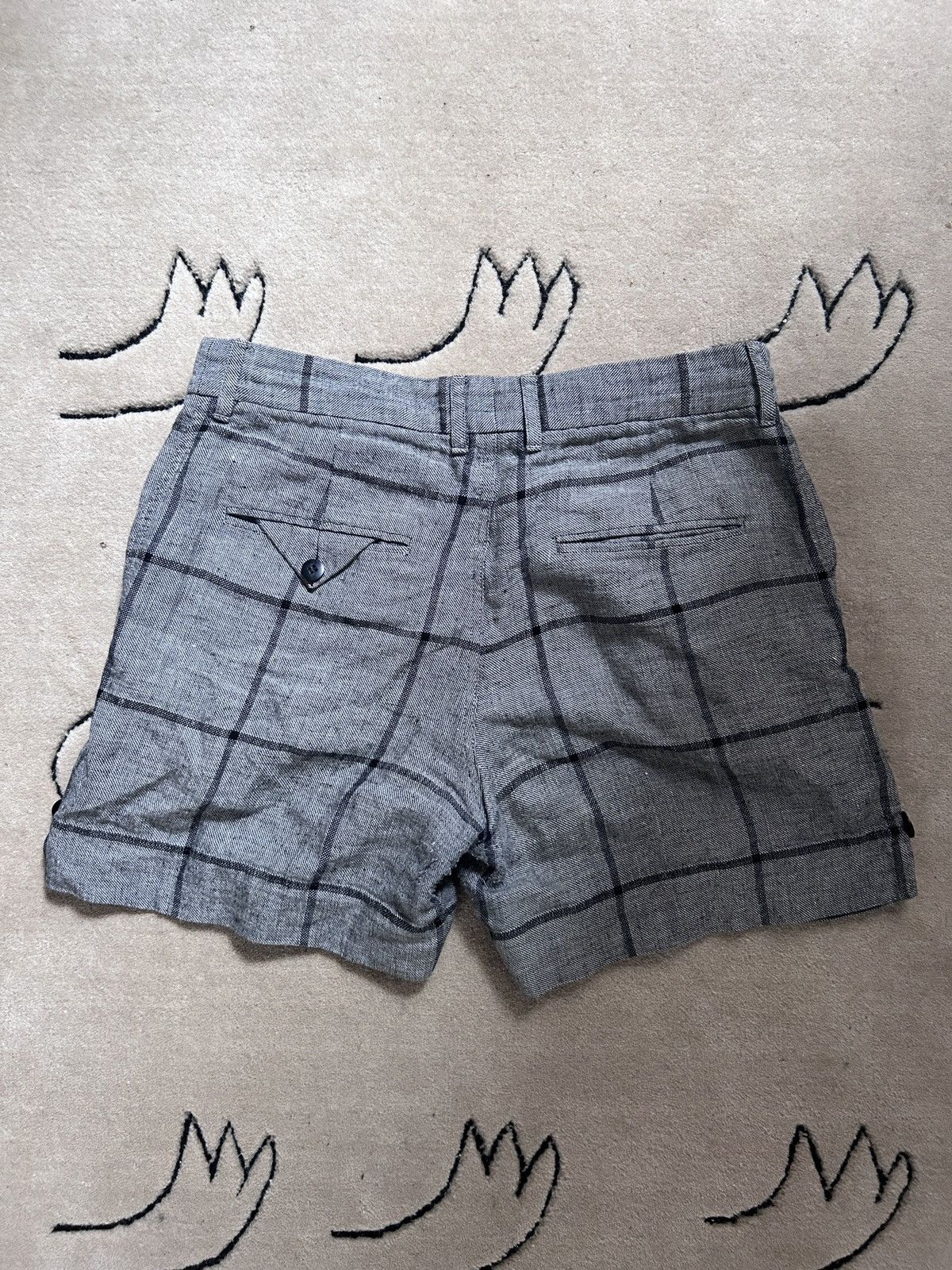 SUNSEA Windowpane Plaid Linen Short Size US 28 / EU 44 - 3 Thumbnail