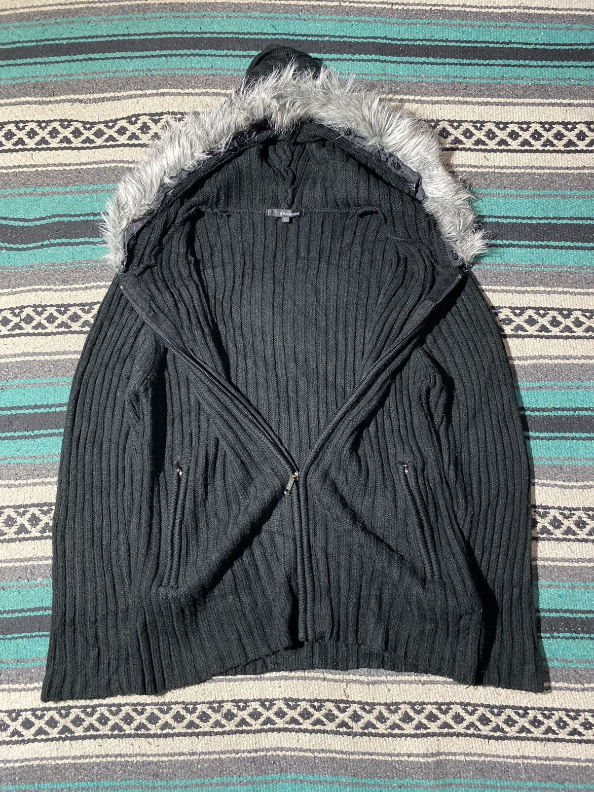 If Six Was Nine 2000s Ivanihoe - Vkei Grunge Knit Zipper Hoodie Size US M / EU 48-50 / 2 - 5 Thumbnail
