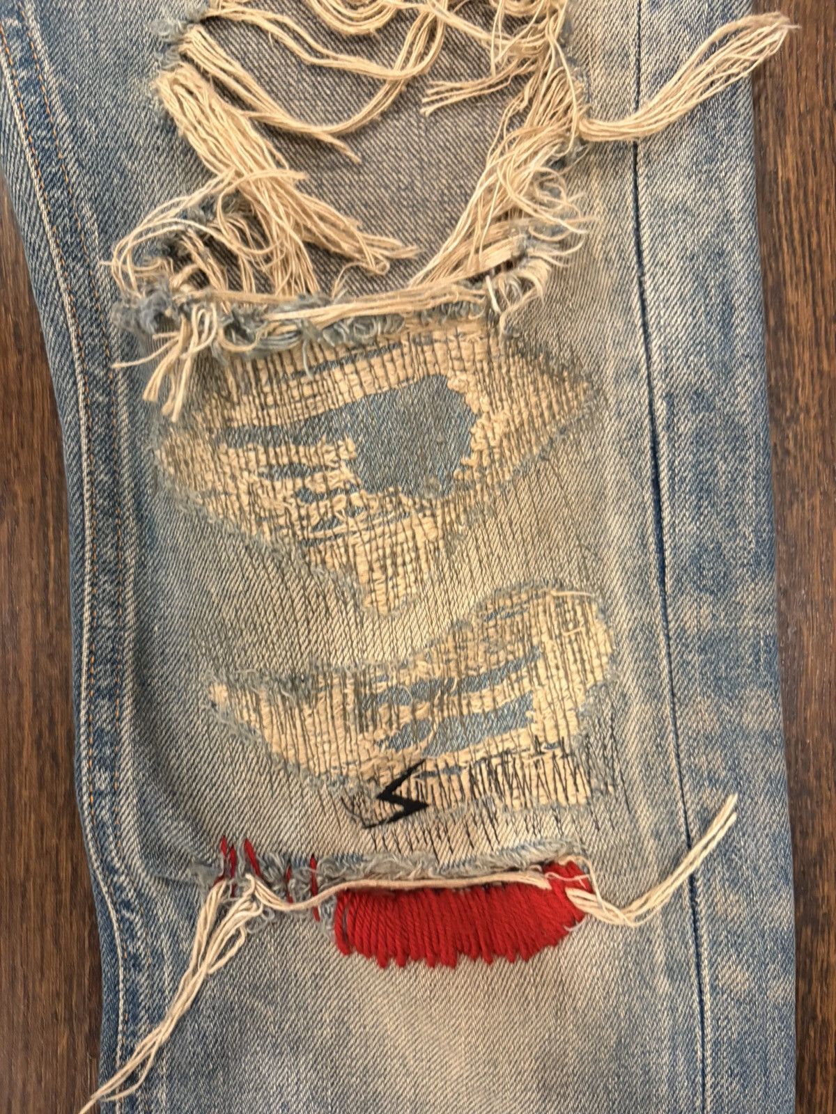 Undercover Undercover 68 2004 “Red Yarn” Denim Size US 32 / EU 48 - 2 Thumbnail