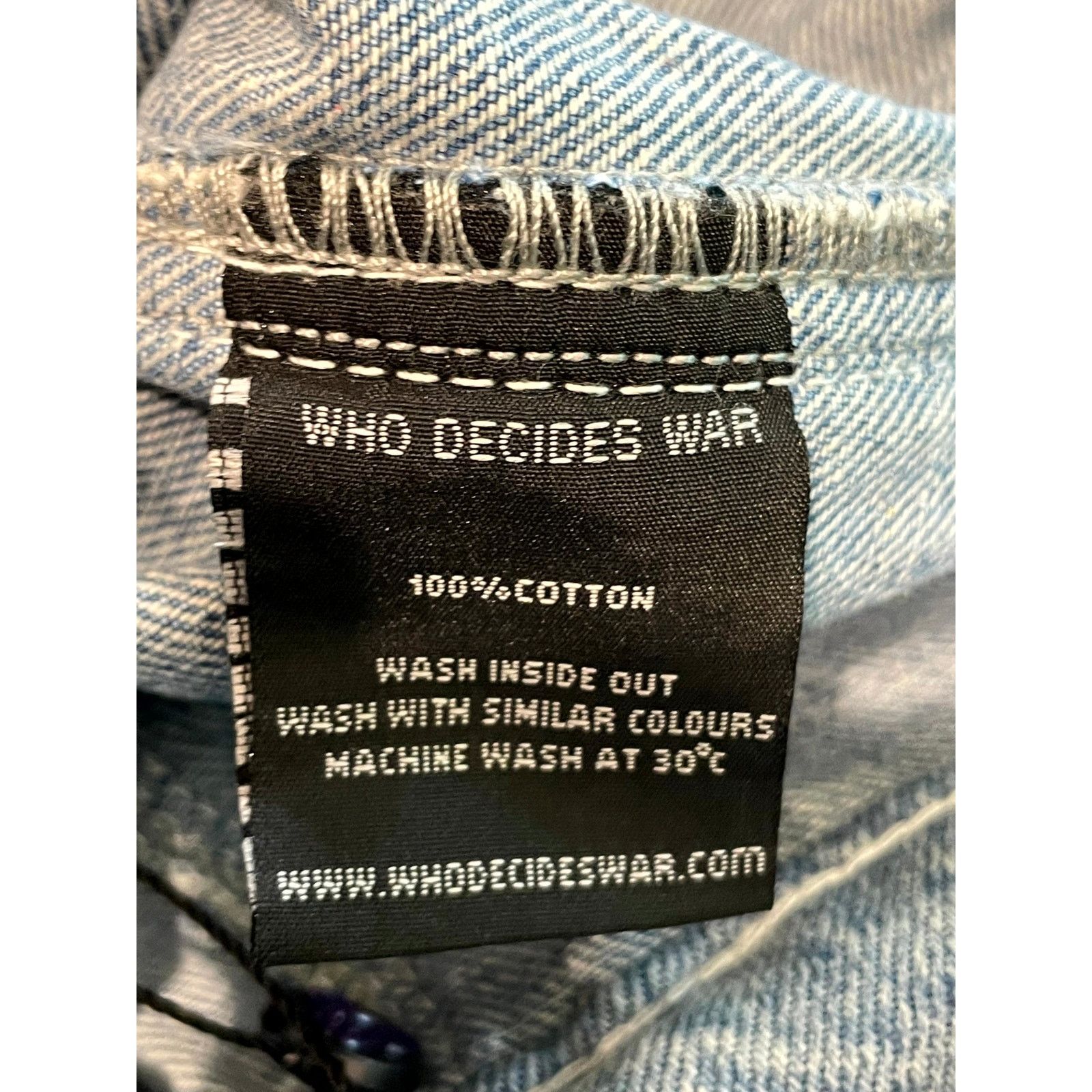 Who Decides War WDW Moto Denim Ligth Wash Jeans Size US 30 / EU 46 - 7 Thumbnail