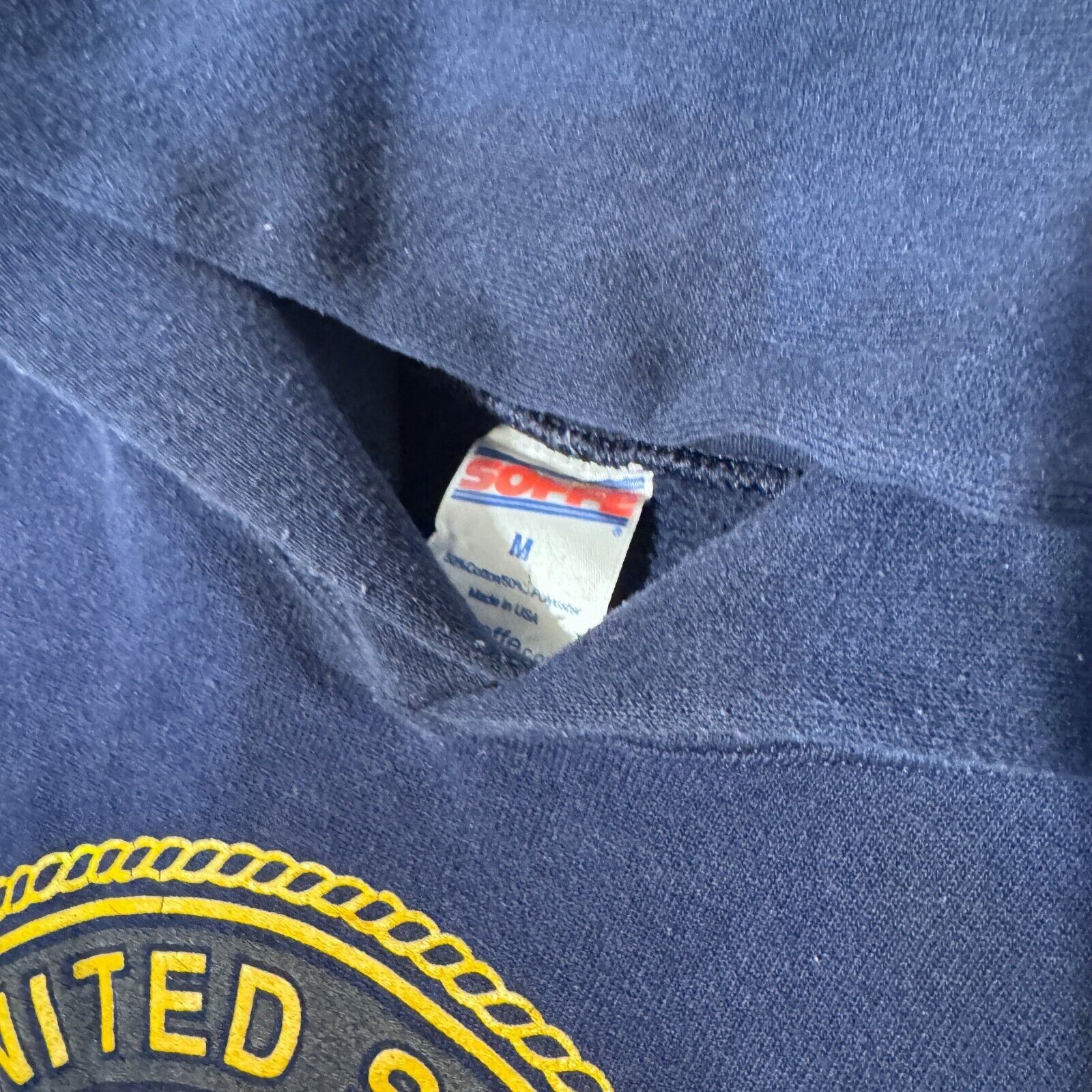 Soffe Vintage 1990s United States Navy Graphic Hoodie - M Reflecti Size US M / EU 48-50 / 2 - 4 Thumbnail