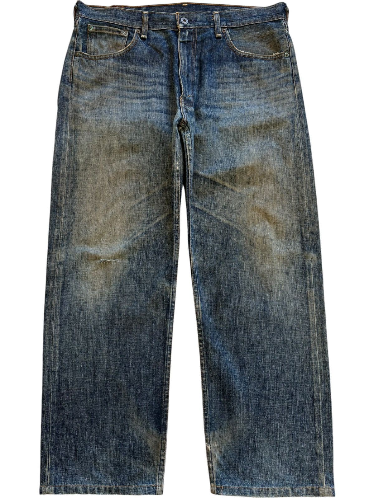 Levi's Vintage 90s Levis 503 Mud Wash Distressed Baggy Jeans Size US 37 - 1 Thumbnail