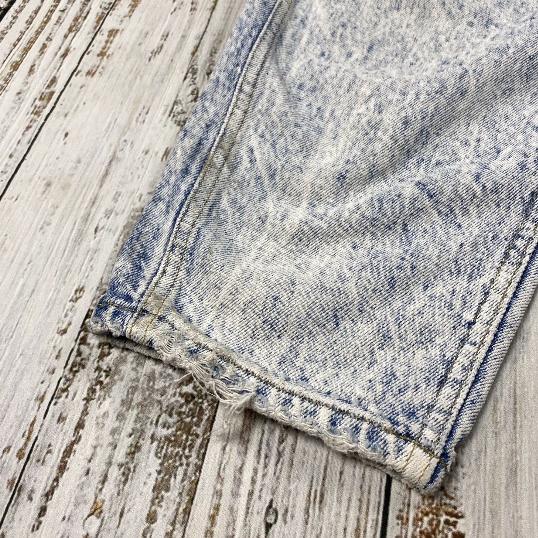 Lee VINTAGE 80s 90s LEE RIDERS MOM JEANS Womens 14 30L Blue Acid Wash Distressed Classic 5-Pocket Size 36" / US 14 / IT 50 - 6 Thumbnail