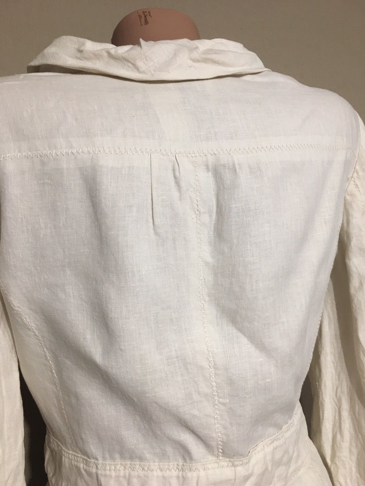 Carolina Herrera Carolina Herrera Beige Linen Vintage Light Jacket Size 8 Size S / US 4 / IT 40 - 5 Thumbnail