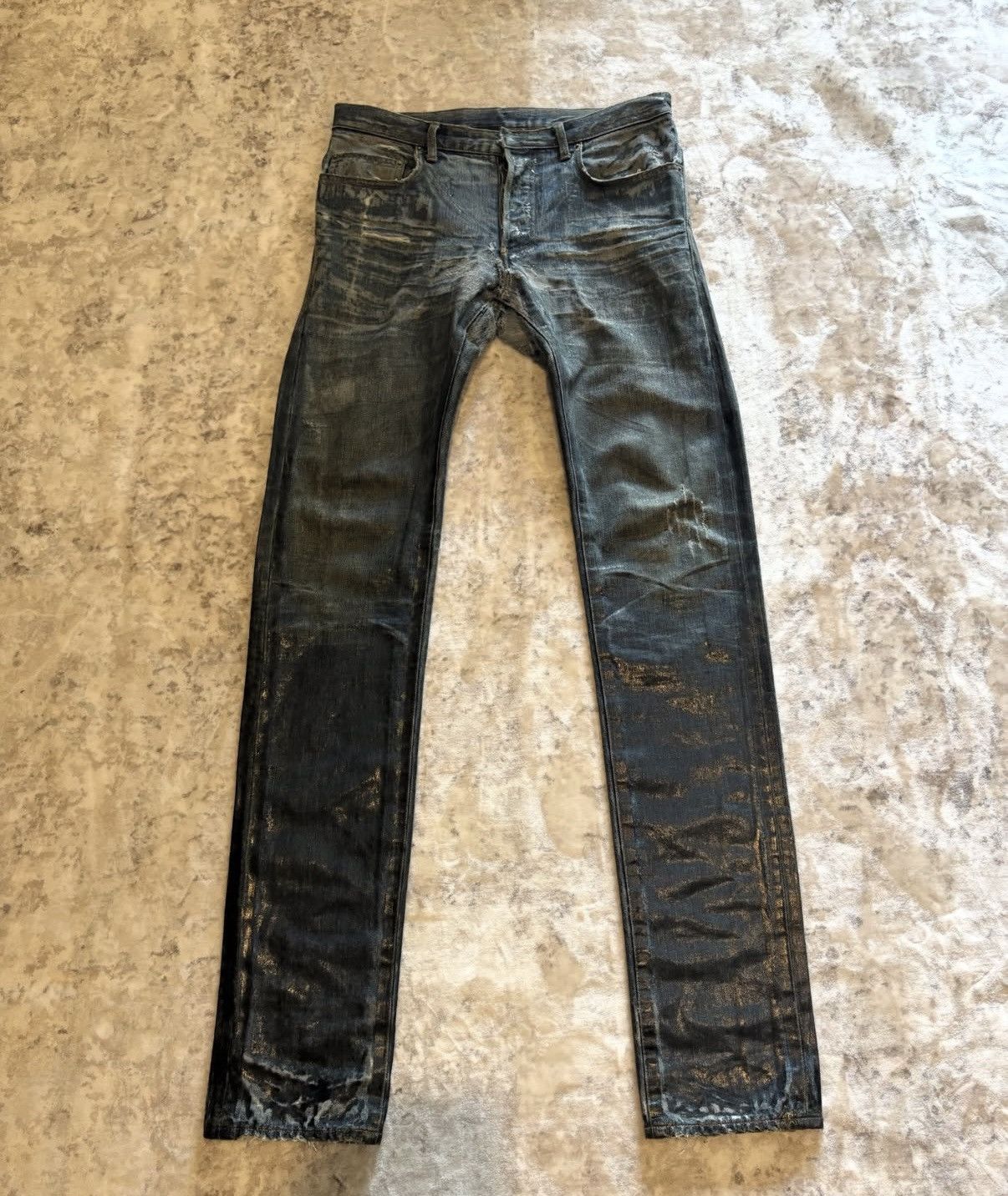 Dior × Hedi Slimane 29 AW06 Hedi Dior Luster Jeans Waxed Blue