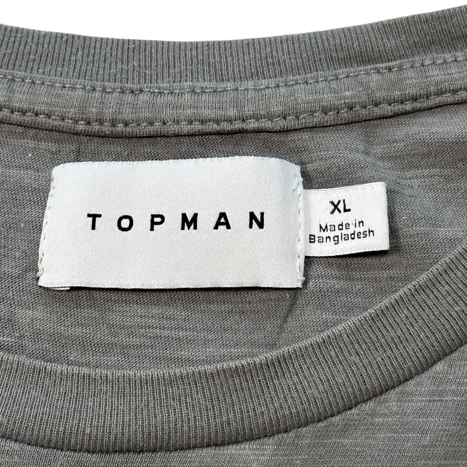 Topman TopMan T-Shirt Men's UK Size XL Grey Short Sleeve Crew Neck Size US XL / EU 56 / 4 - 6 Thumbnail