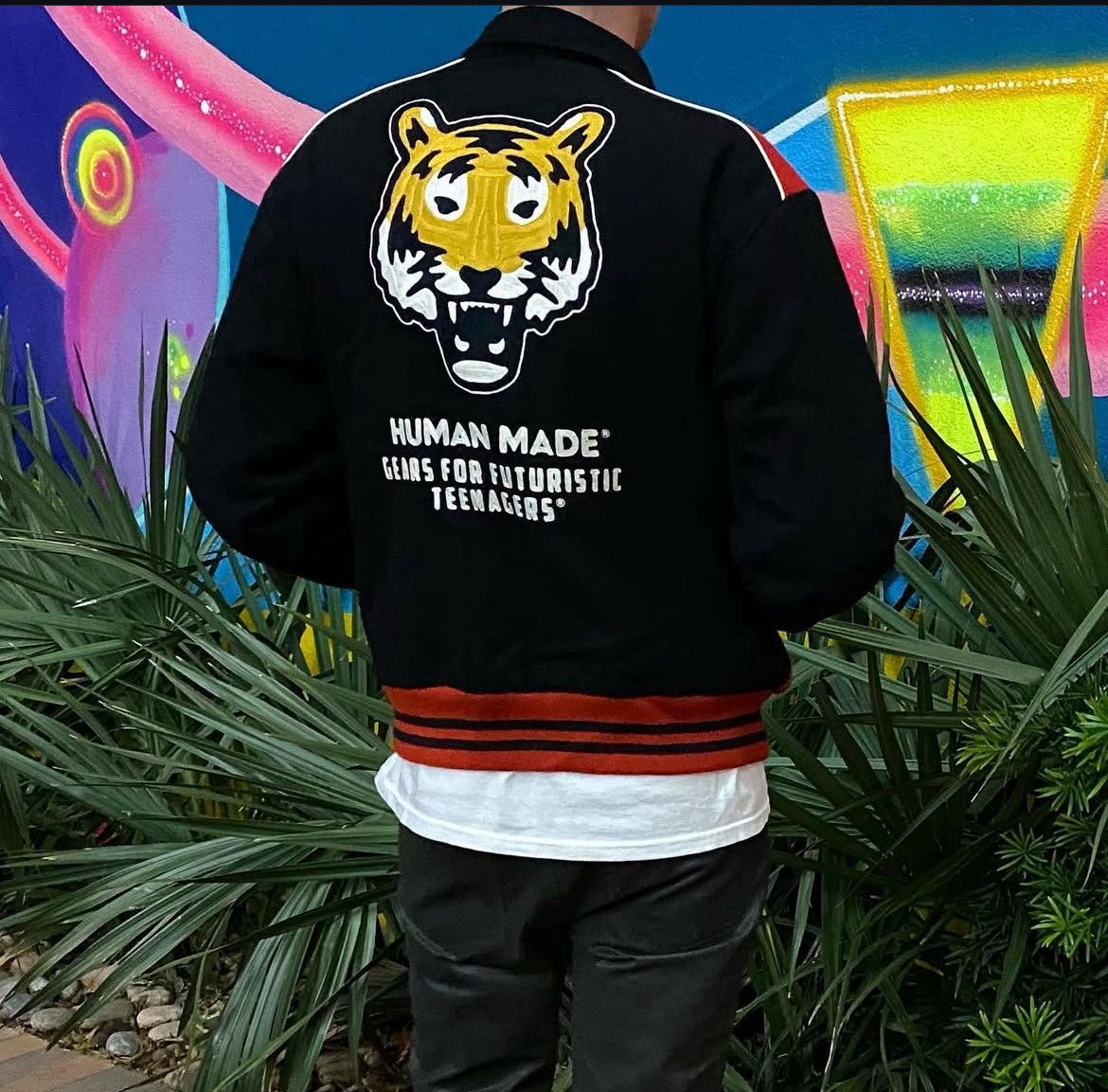 HUMAN MADE Tiger Varsity Jacket 黒 /M HUMAN MADE Tiger Varsity Jacket 黒 /M human-made-green-and