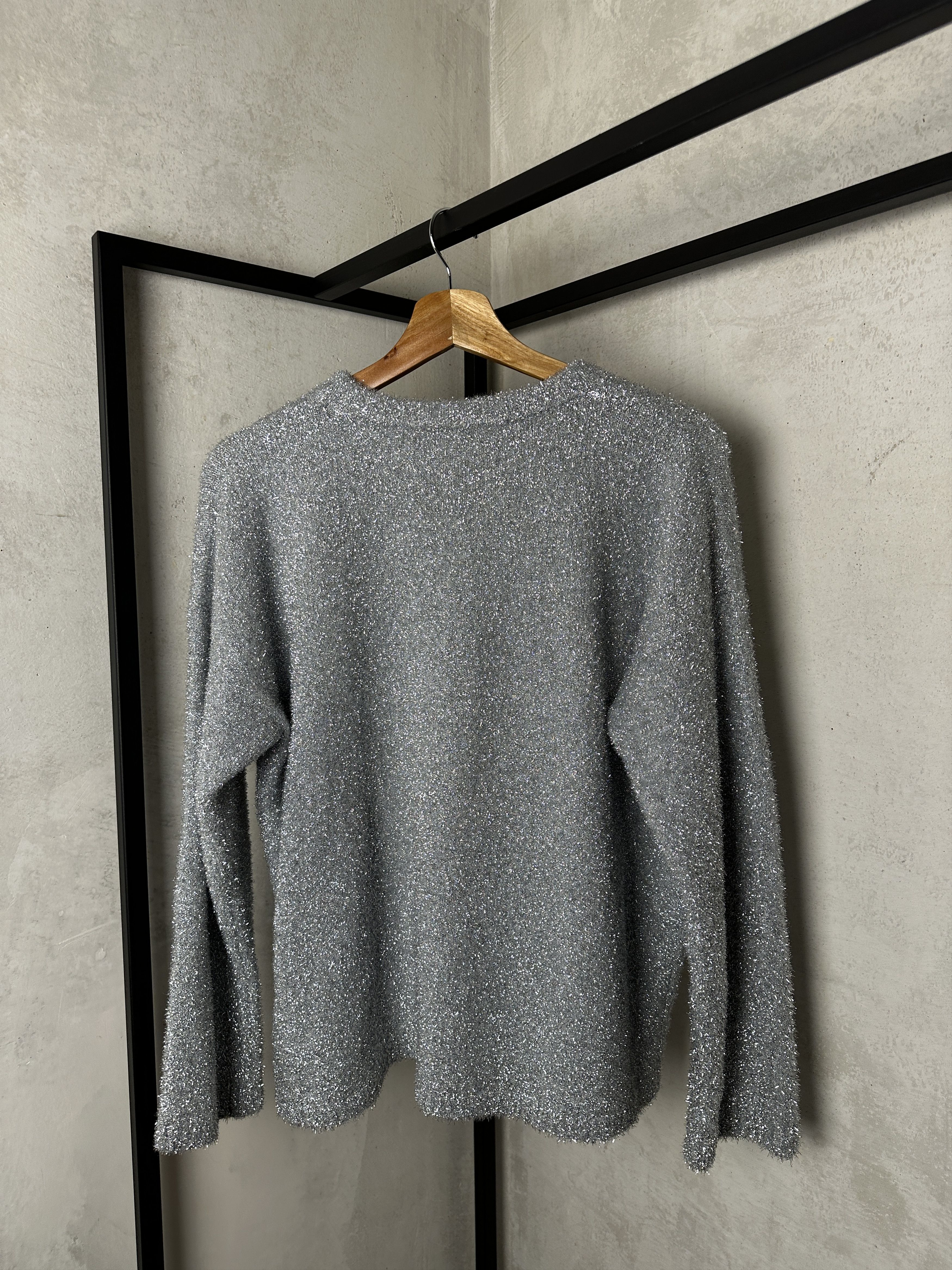 Off-White Off-White Off Crew Neck Logo Silver Jumper Size S / US 4 / IT 40 - 10 Thumbnail