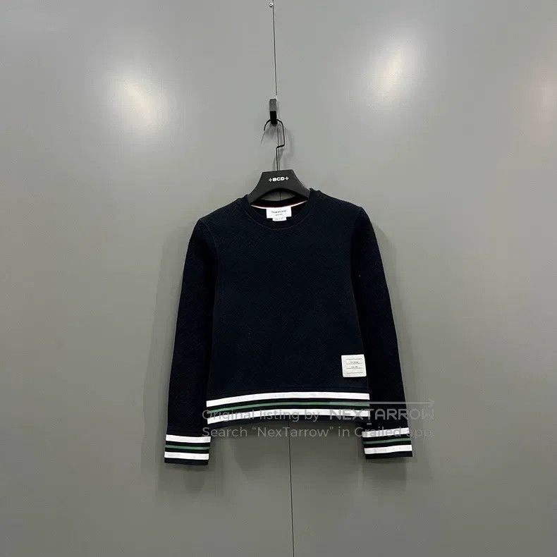 Thom Browne Thom Browne Striped Edged Logo Sweatshirt Size US XS / EU 42 / 0 - 1 Thumbnail