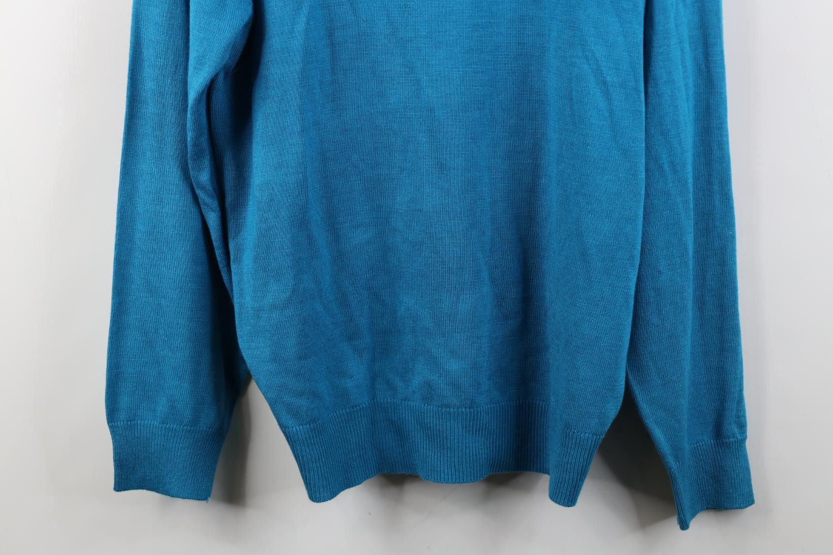 Vintage Deadstock Vintage 90s Y2K Streetwear Mock Neck Sweater Blue Size US M / EU 48-50 / 2 - 3 Thumbnail