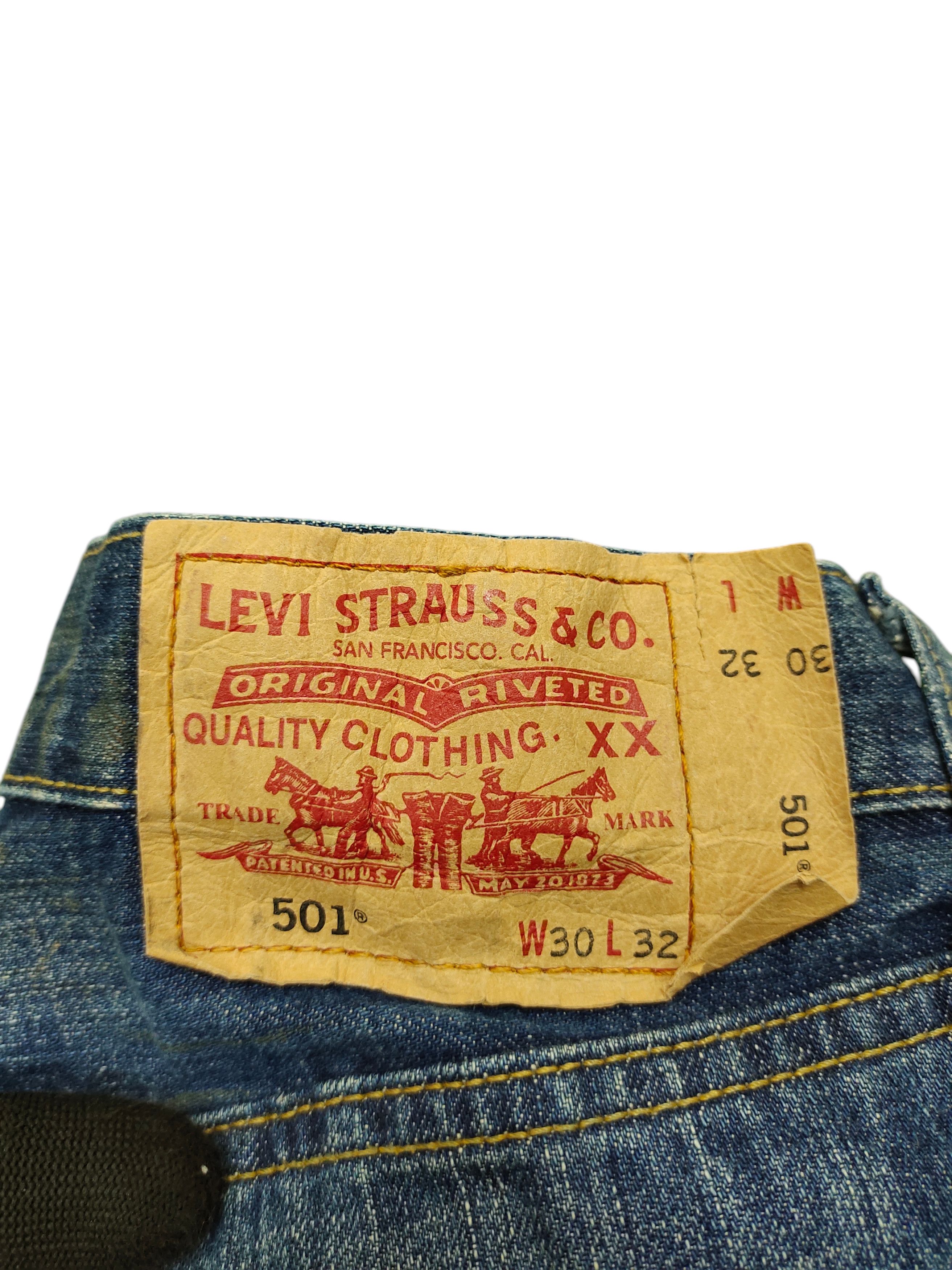 Levi's Vintage Levis 501 Clawmark Distress Faded Dirt Jeans Size US 30 / EU 46 - 10 Thumbnail