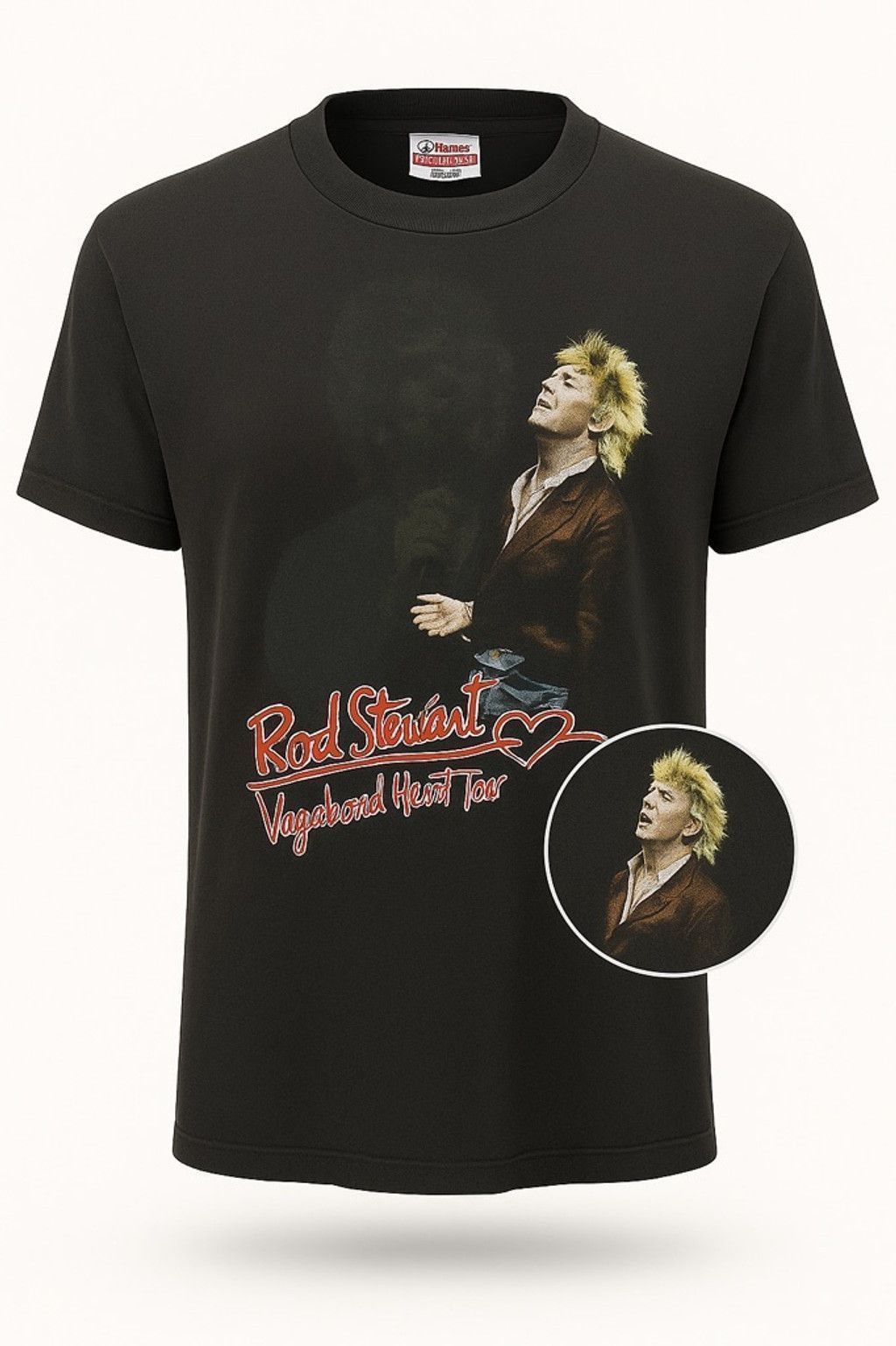 Hanes Vintage 1992 Rod Stewart Concert Tee – Original Owner – L Size L / US 10 / IT 46 - 1 Thumbnail