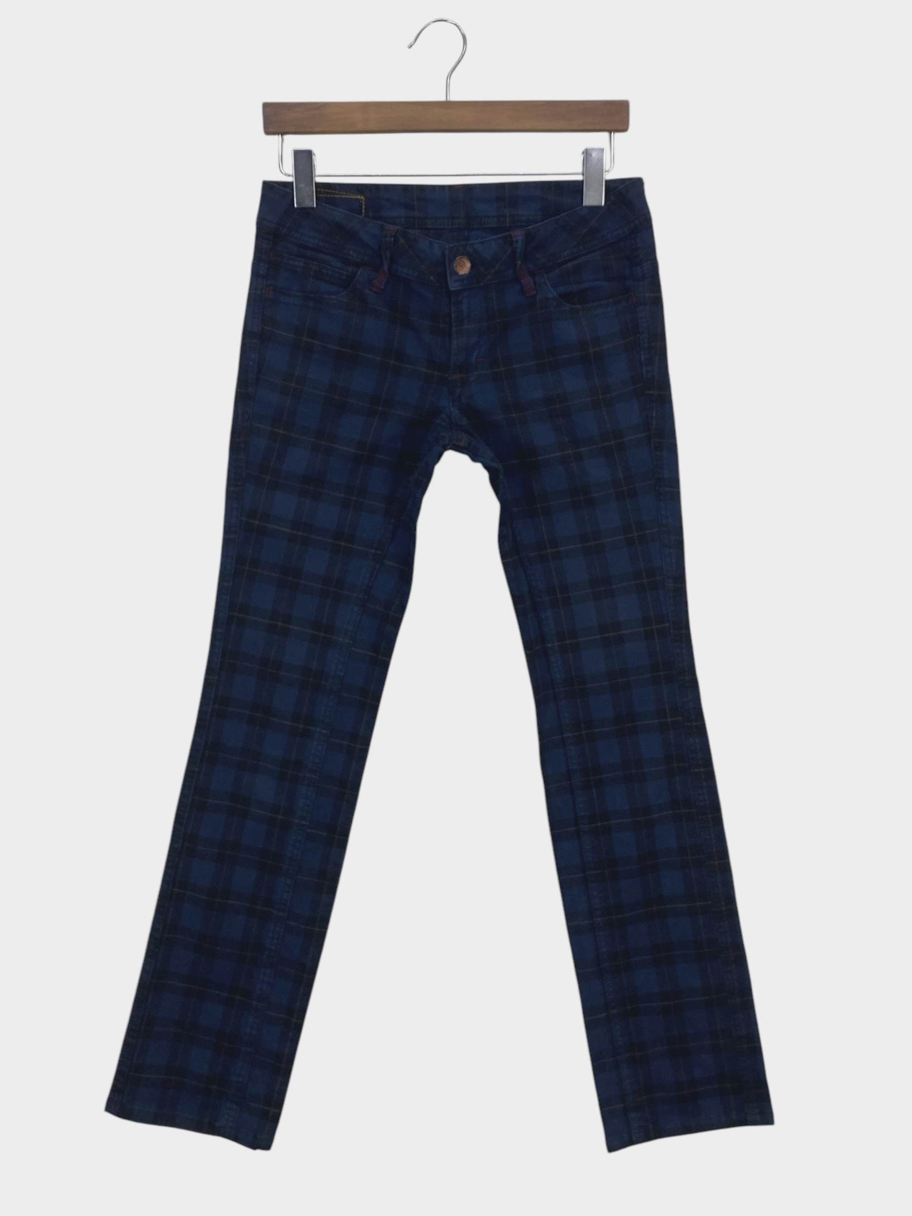 Japanese Brand Betty Smith Checkered Skinny Pants Buckle Back Pants Size 27" / US 4 / IT 40 - 2 Thumbnail