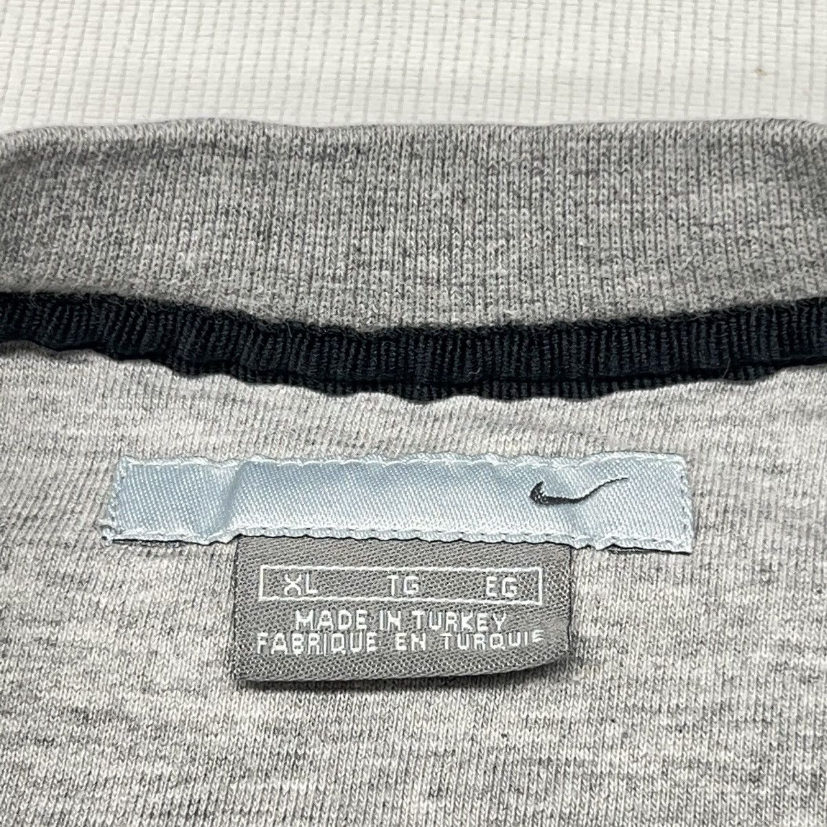 Nike × Vintage Nike Crewneck Grey Sweatshirt Mini Swoosh 90s Made In Turkey Size US XL / EU 56 / 4 - 6 Thumbnail