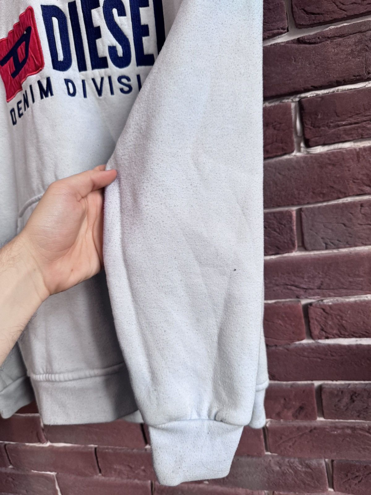 Diesel Rare Diesel vintage big logo Hoodie Baby blue Y2K Large 00s Size US L / EU 52-54 / 3 - 7 Thumbnail