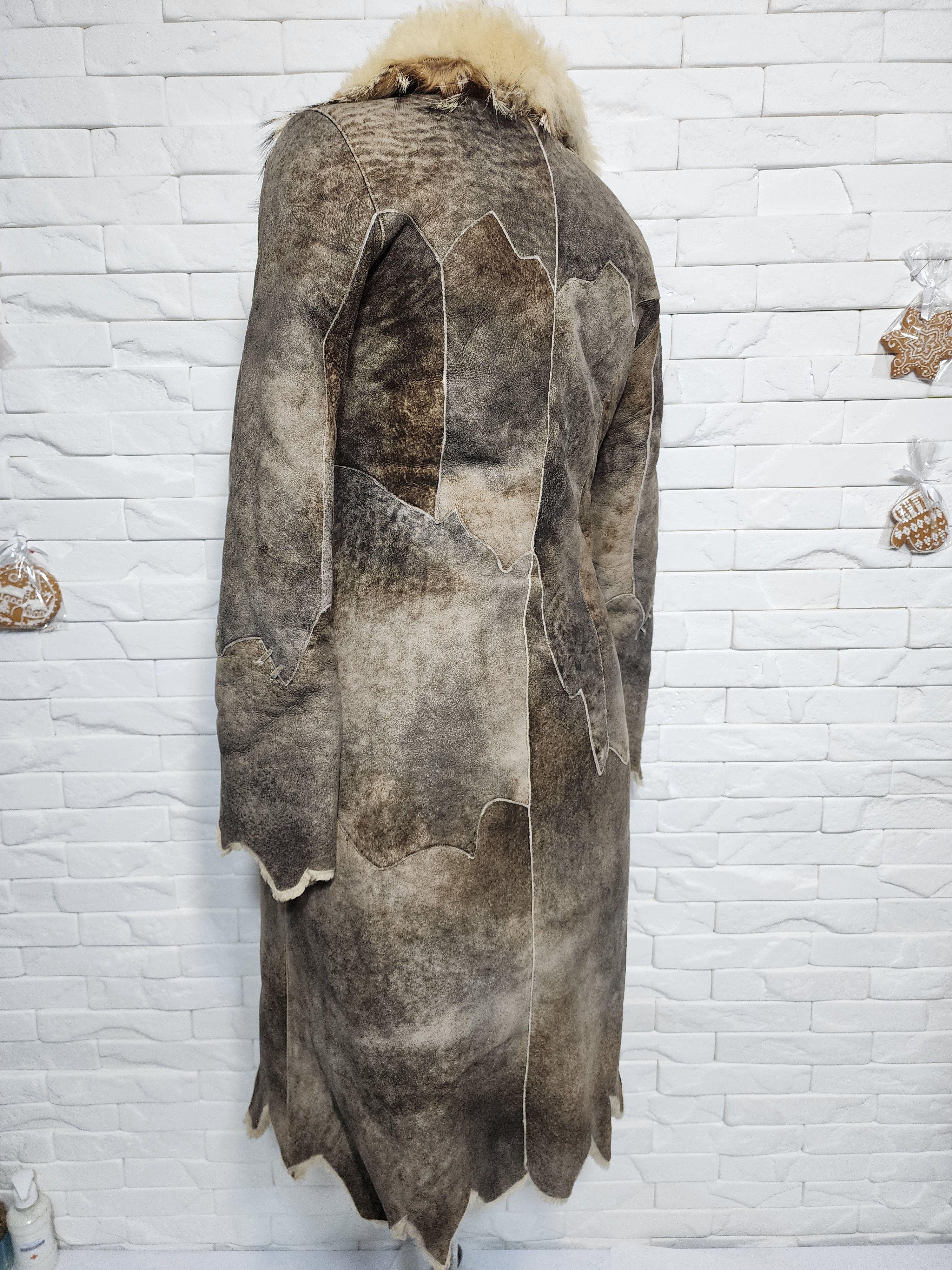 Furla Brown Women's Sheepskin Coat: Leather Winter Outerwear Size S / US 4 / IT 40 - 6 Thumbnail