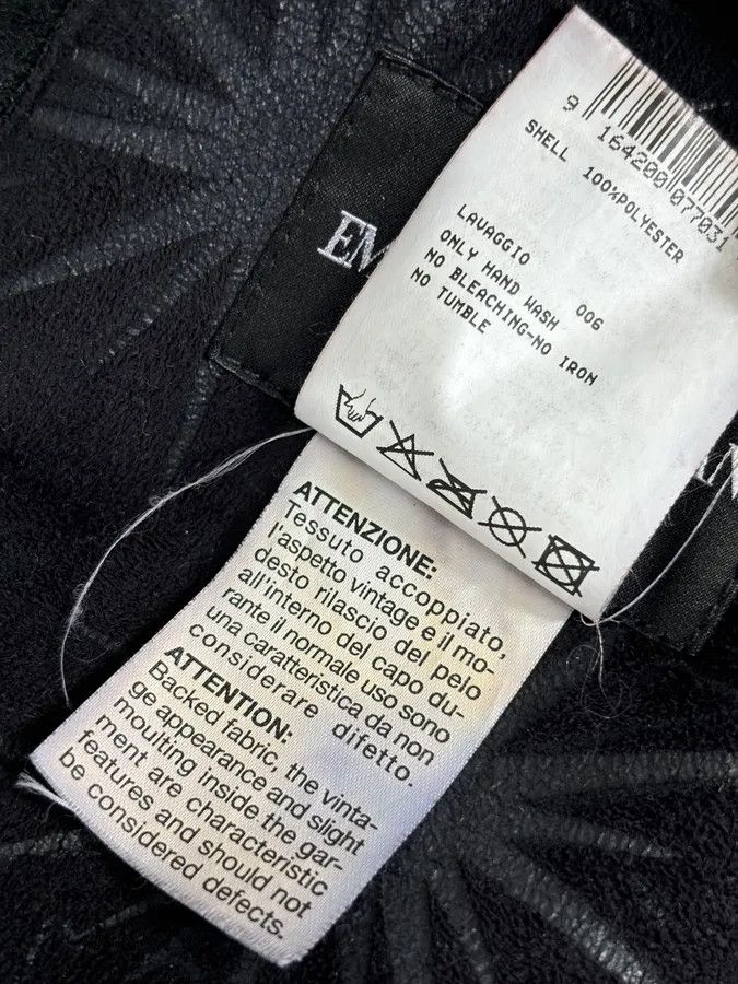 Emporio Armani AW2004 Emporio Armani Black Stars Contemporary Reversible Long Coat Size M / US 6-8 / IT 42-44 - 16 Thumbnail