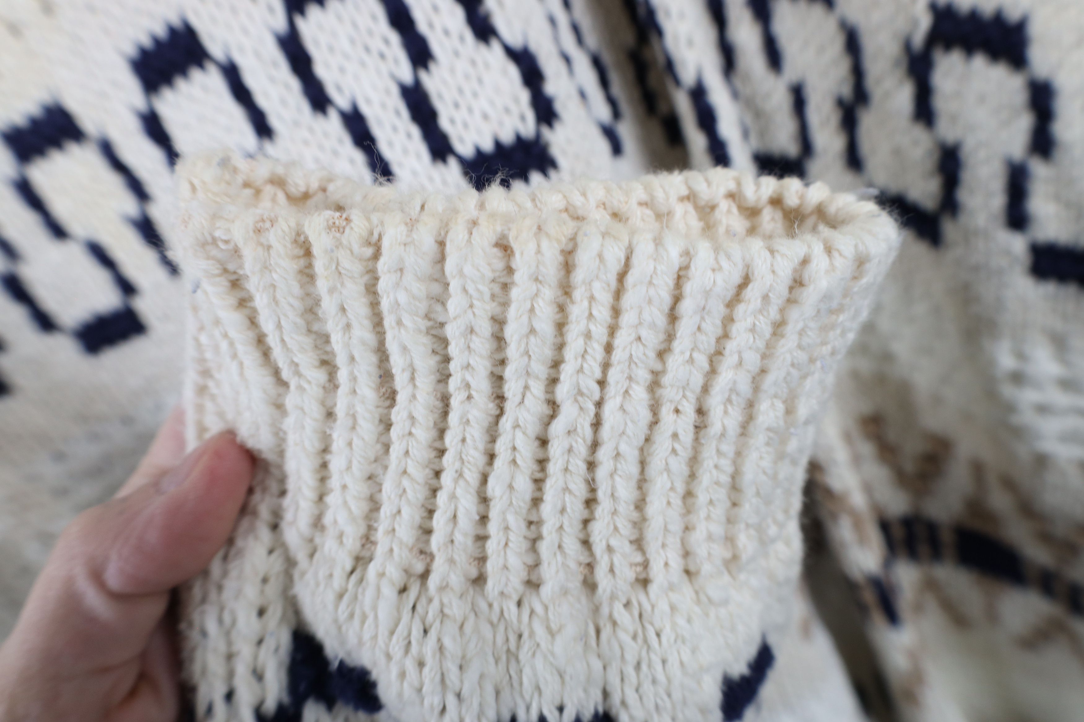 Vintage Vintage 90s Streetwear Cotton Fair Isle Knit Sweater USA Size US XL / EU 56 / 4 - 6 Thumbnail