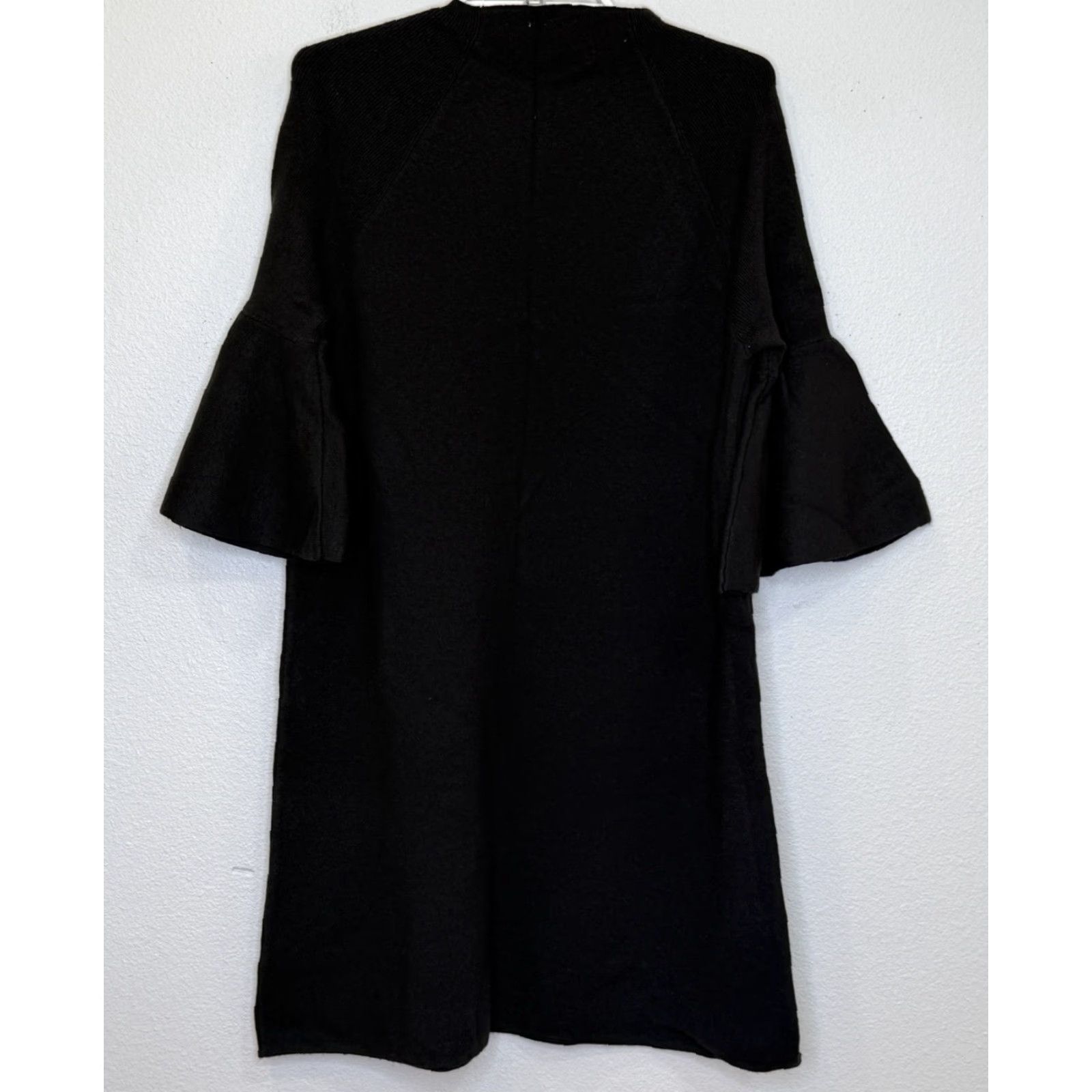 Anthropologie VINTAGE Anthropologie Moth Chester 3/4 Bell Sleeve Sweater Tunic Dress Small Black NEW Size S / US 4 / IT 40 - 5 Thumbnail