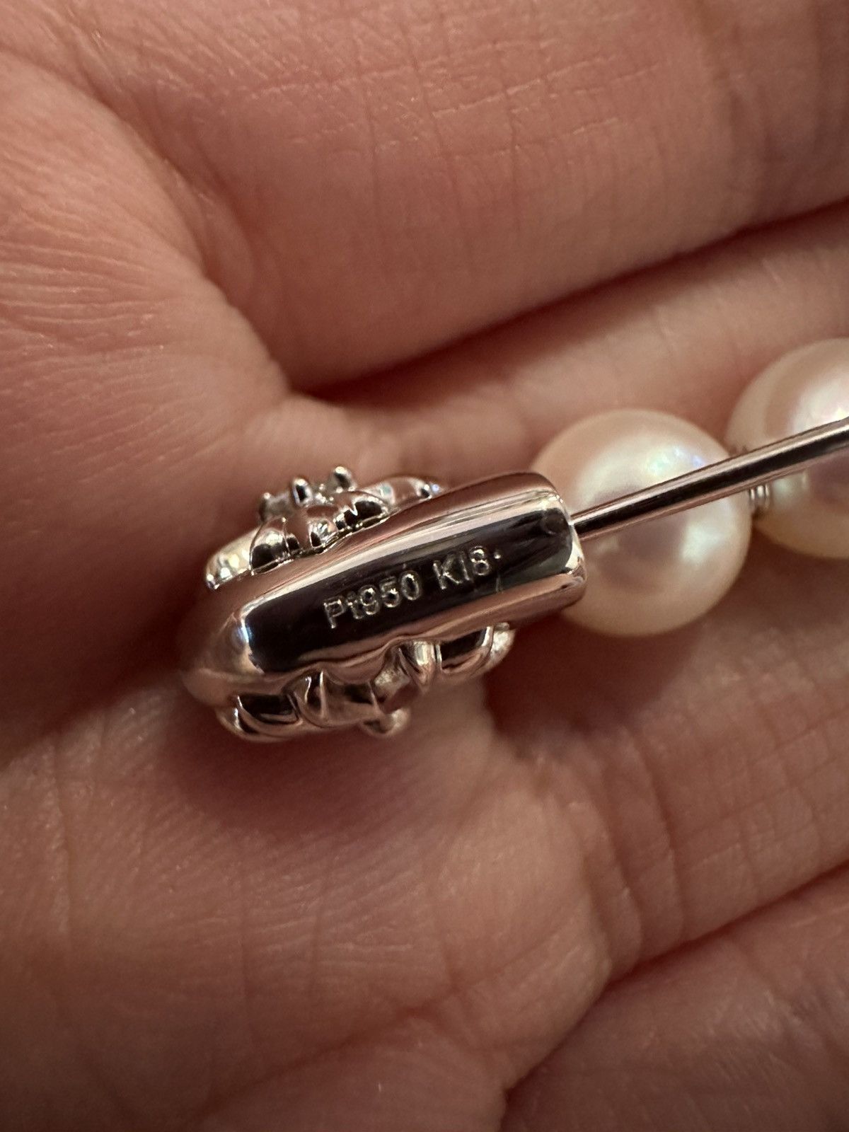 Chrome Hearts Chrome Hearts Mikimoto White Gold Diamond Pearl Safety Pin Size ONE SIZE - 8 Thumbnail