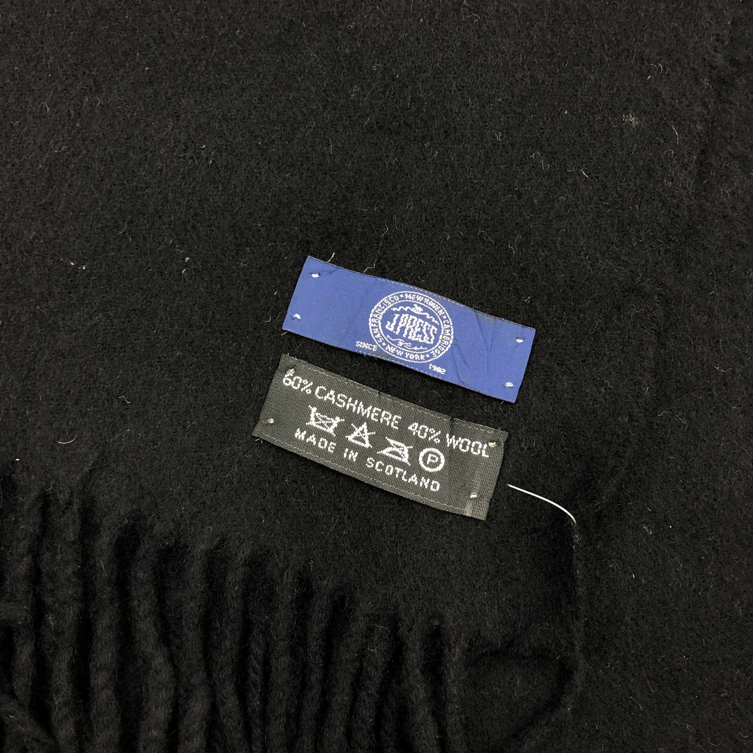 J. Press × Vintage Vintage 90s J Press Scarf Muffler Wool Cashmere Scarves Size ONE SIZE - 4 Thumbnail
