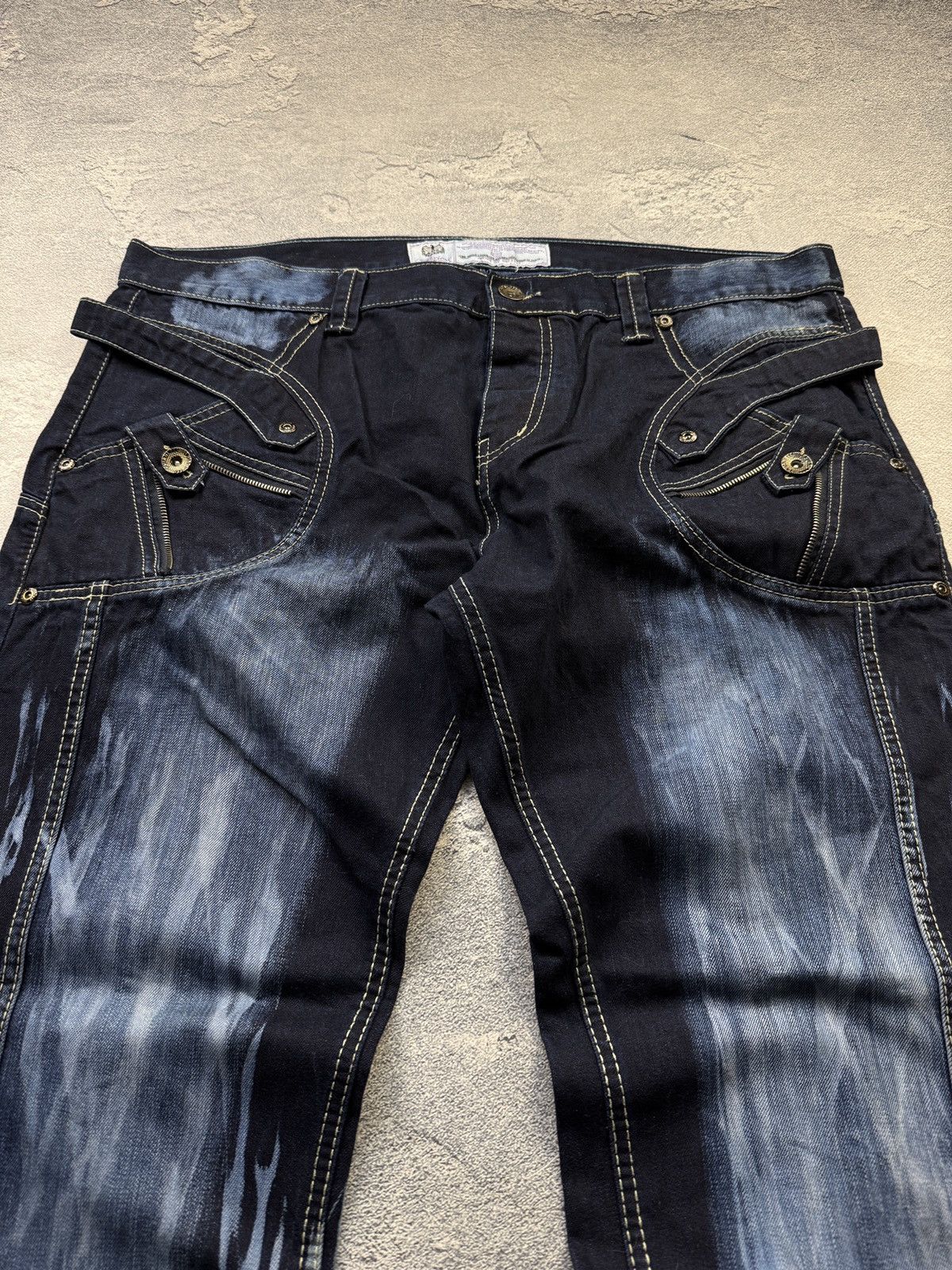 Other Y2K Archive Distressed Jeans Denim Heavy Stitch LGB Style Size US 42 / EU 58 - 3 Thumbnail