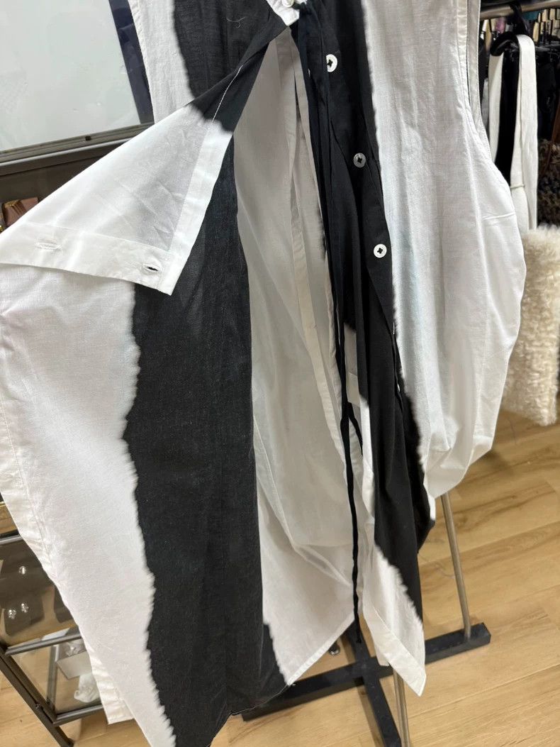 Ann Demeulemeester Ann demeulemeester Ink Patchwork Double Button Strap Up Ve Size XS / US 0-2 / IT 36-38 - 2 Thumbnail