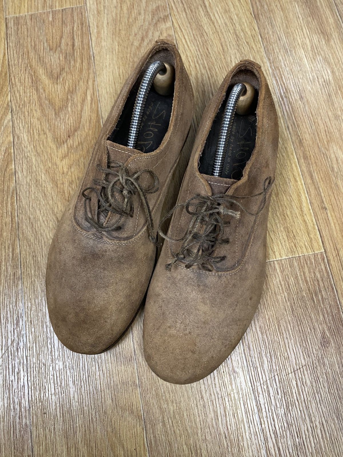 Japanese Brand × Shoto Shoto Avantgarde Plain Toe Brown Suede Shoes Size US 7 / EU 40 - 2 Thumbnail