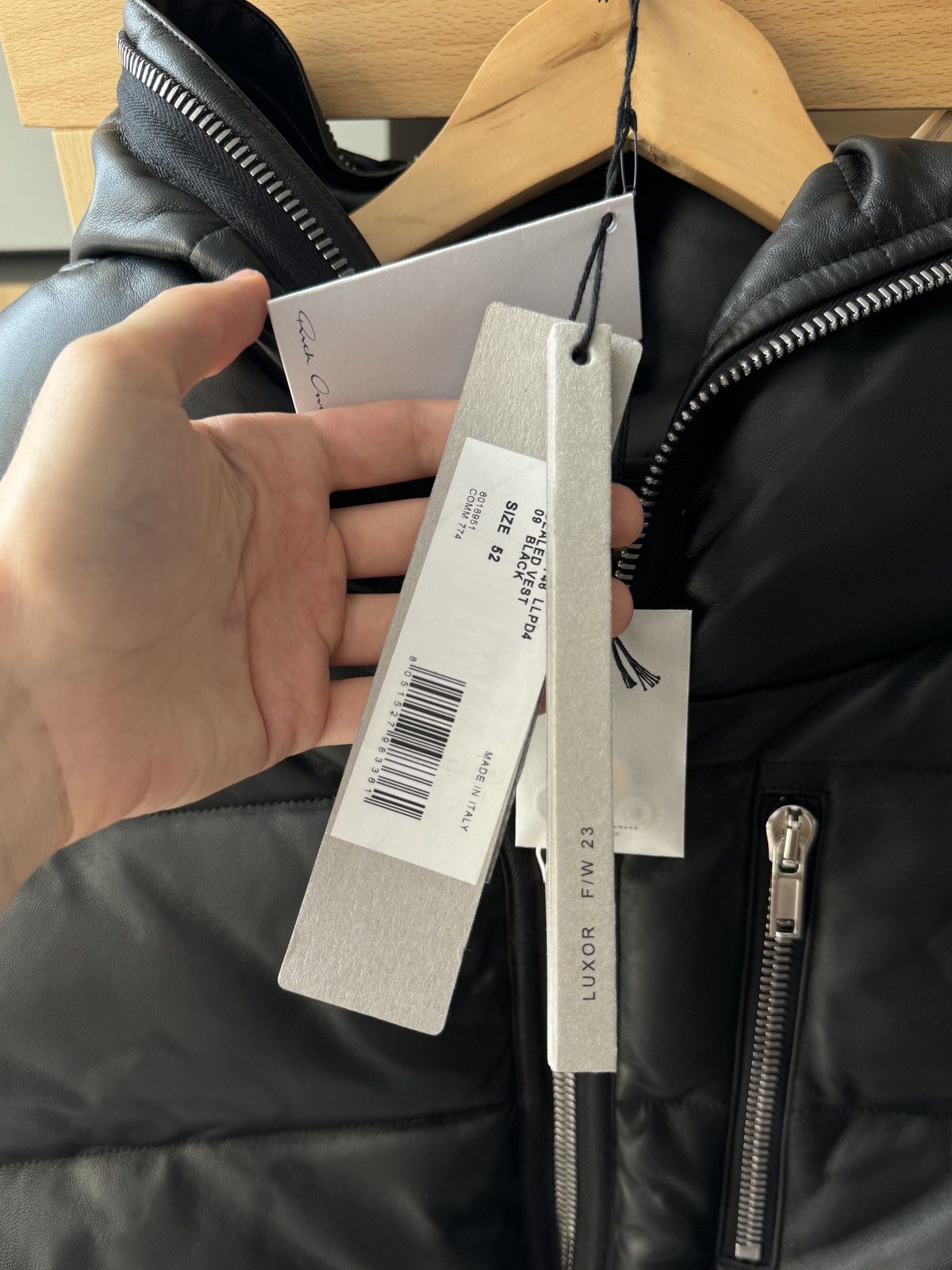 Rick Owens Last Size Rick Owens FW23 Luxor Leather Vest IT 52 Size US L / EU 52-54 / 3 - 5 Thumbnail