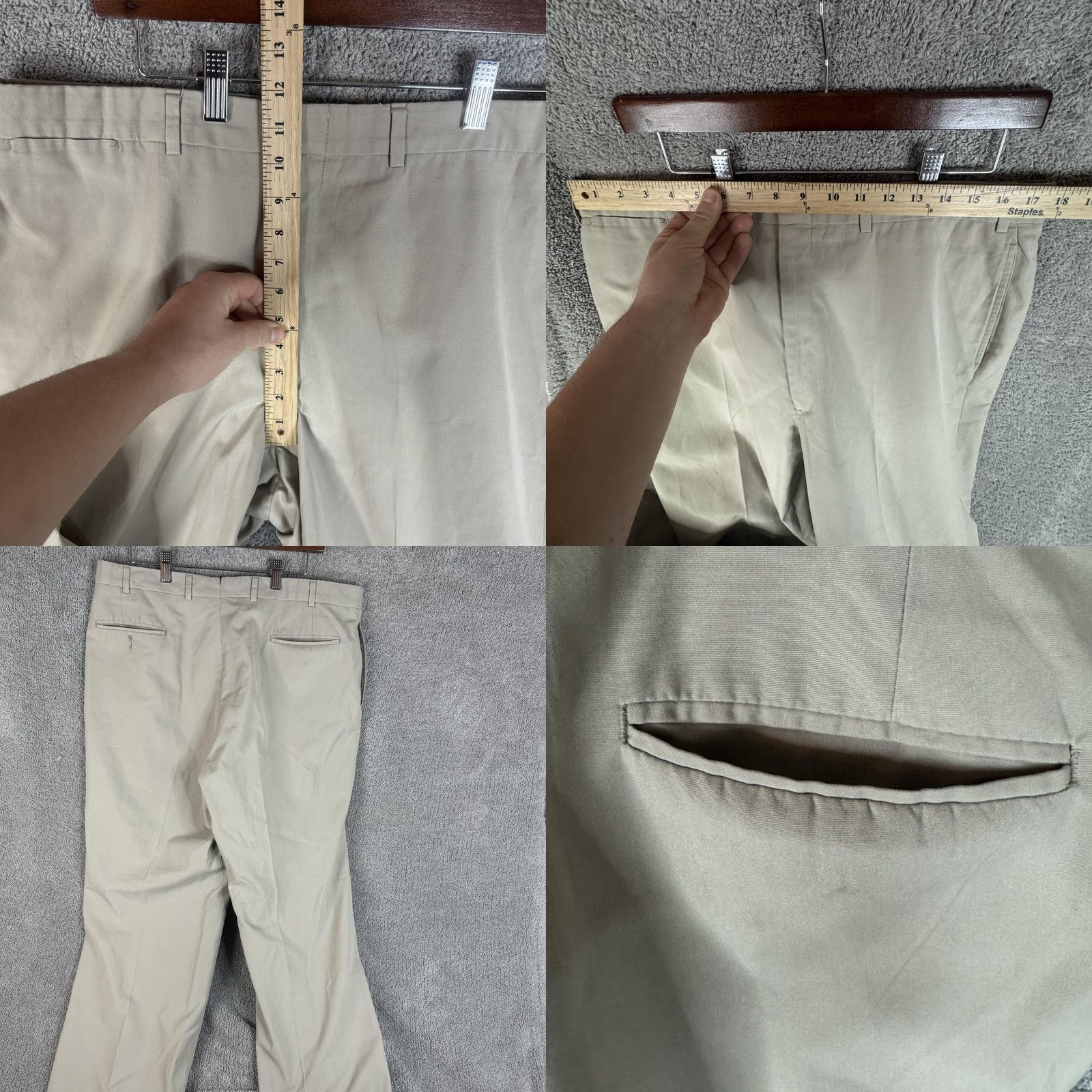 Brooks Brothers Brooks Brothers Dress Pants Mens Khaki Tan Flat Front Cuffed Made in USA Slacks Size US 36 / EU 52 - 8 Thumbnail