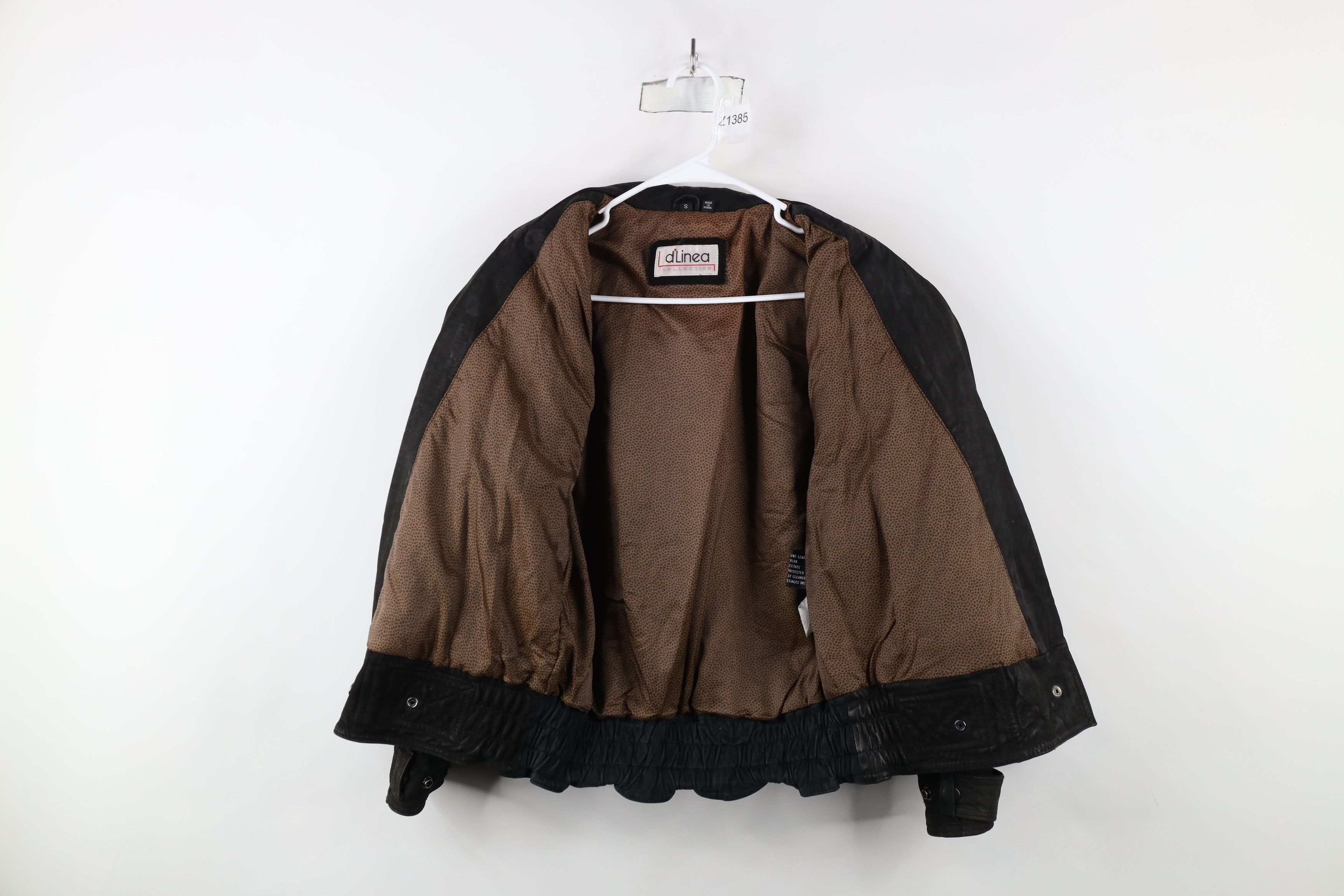 Vintage Vintage 90s Streetwear One Button Suede Leather Jacket Size S / US 4 / IT 40 - 10 Thumbnail