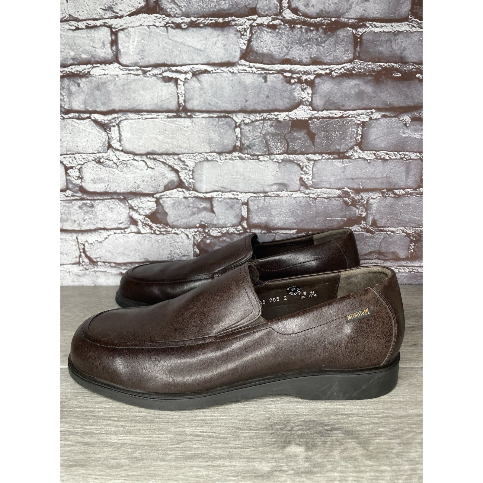 Mephisto Mephisto Brown Leather Loafers Air Jet Insoles Slip On Shoes Size US 11.5 / EU 44-45 - 16 Thumbnail