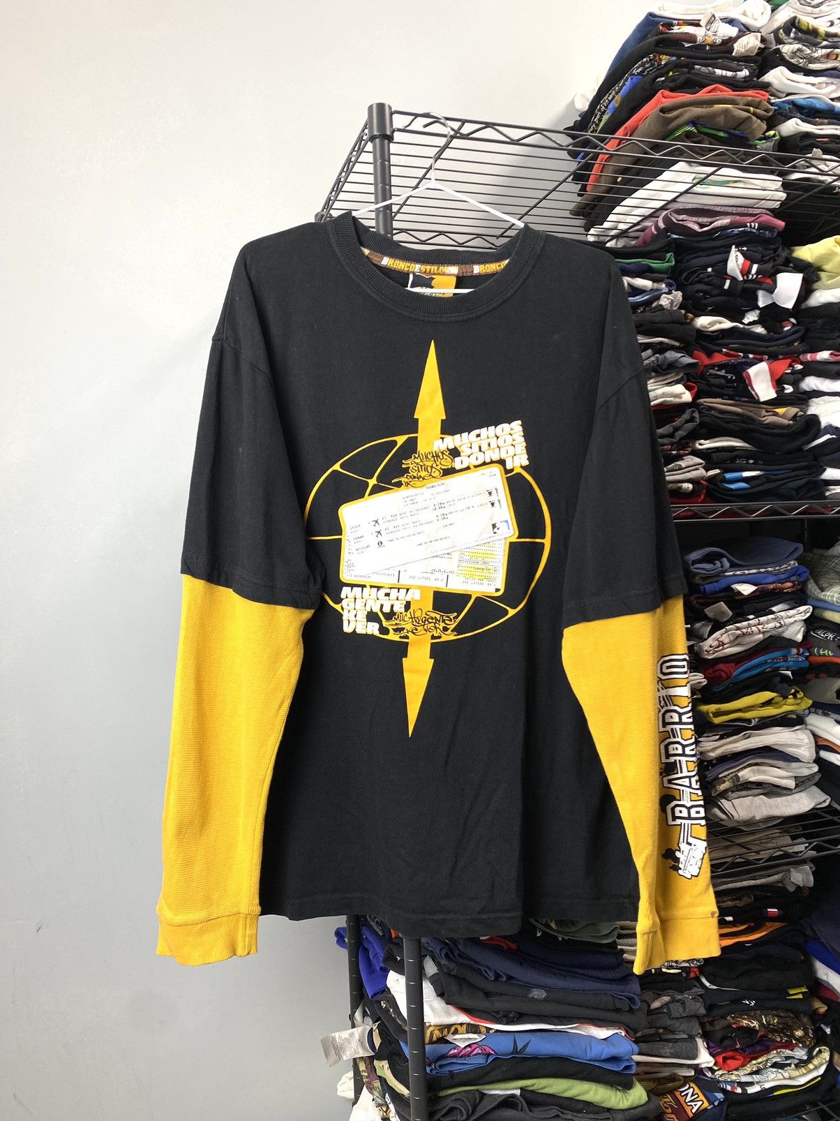 Rap Tees Rare! Y2K Vintage Bronco Estilo Hip Hop Longsleeve Jnco Size US XL / EU 56 / 4 - 1 Thumbnail