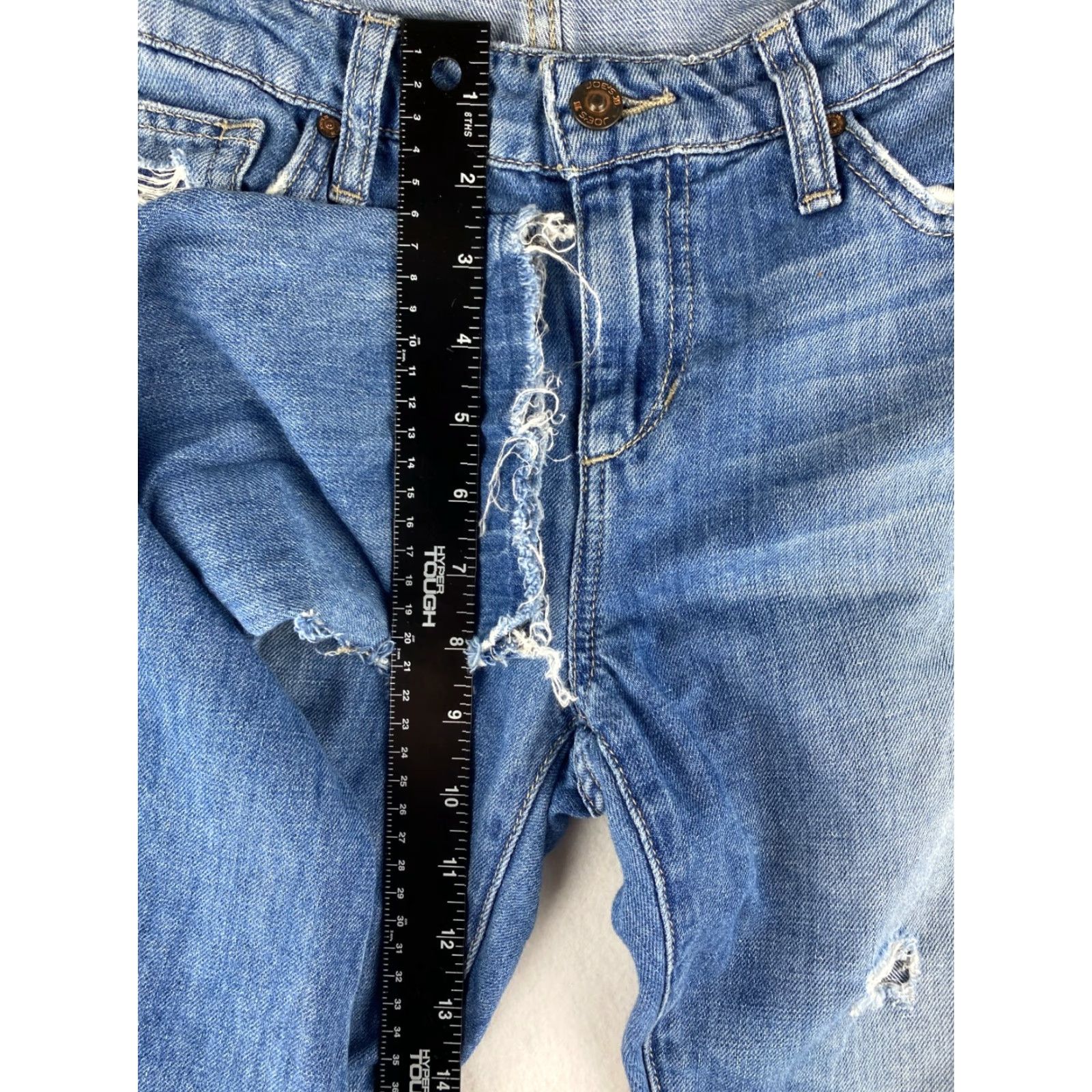 Vintage Joe's Jeans Ex-Lover Crop Jeans Womens W24 24 Inseam Distressed Denim Blue Straight Cropped 5-Pocket Pocket Linen Cotton Modern Vintage No N/A Size 42" / US 20 - 5 Thumbnail