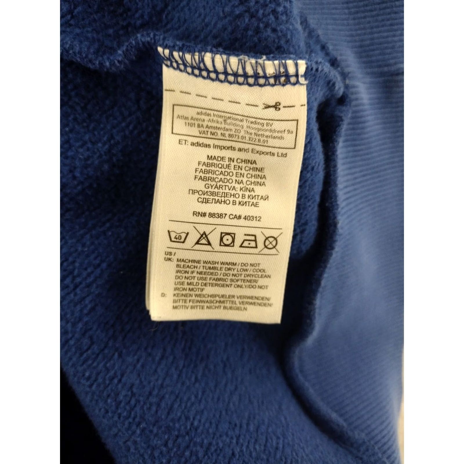 Adidas Adidas Sweatshirt Mens XL 90's Style Big Logo Pullover Crew Neck Heavyweight Knit Blue Vintage Size US XL / EU 56 / 4 - 3 Thumbnail