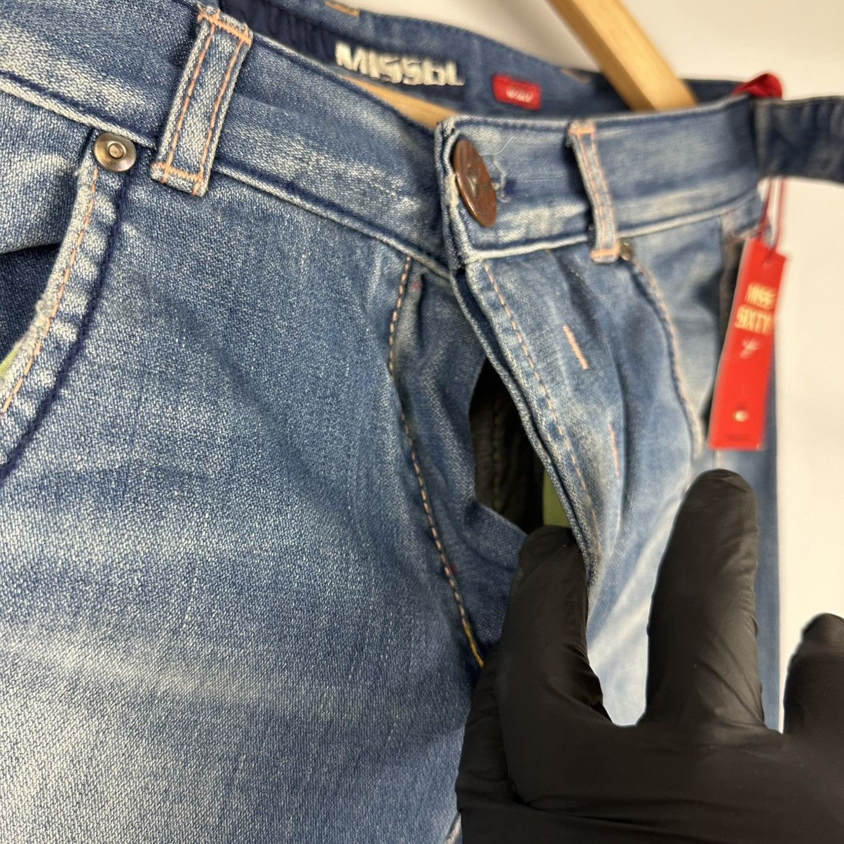 Vintage !NWT! Vintage Rare Miss Sixty Buckle Belt Jeans Size US 28 / EU 44 - 15 Thumbnail