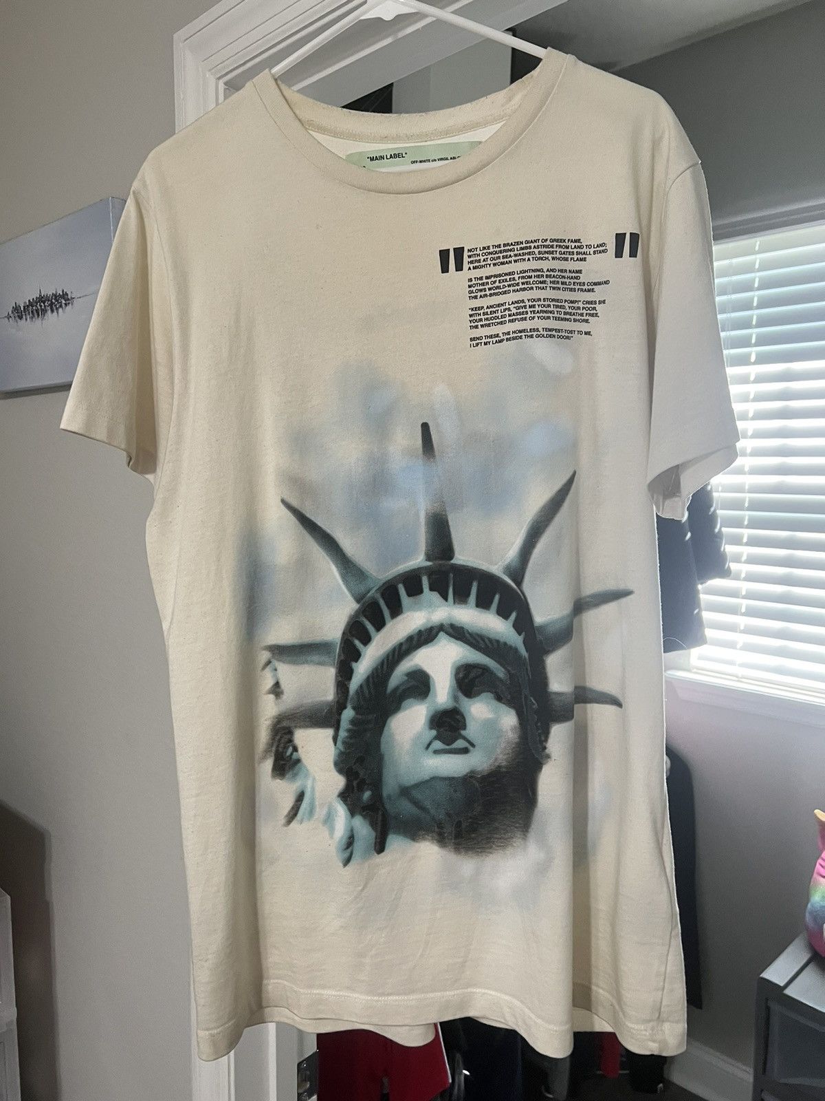 Inspirere Misvisende Blæse Off-White Off white Statue of Liberty Tee | Grailed