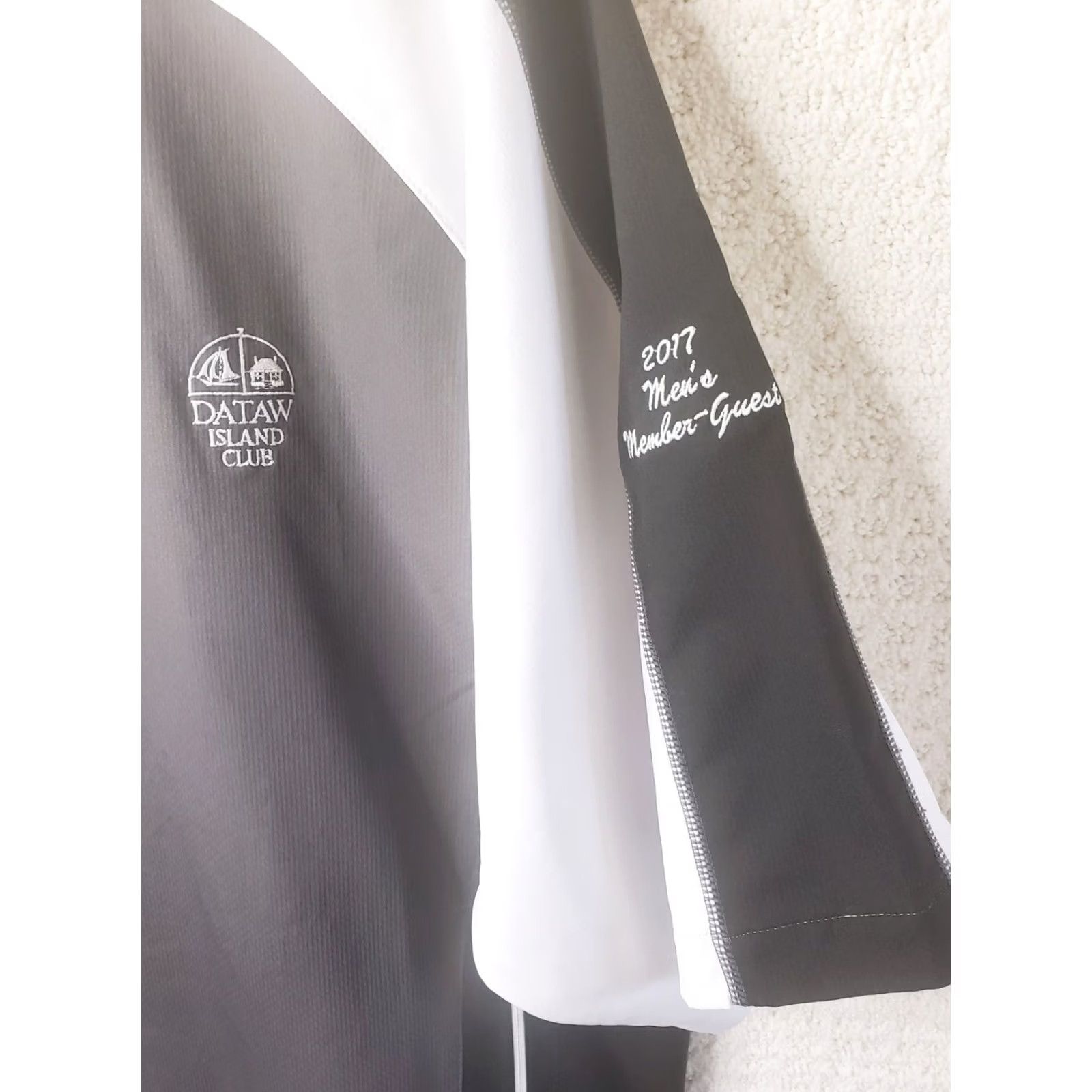 Footjoy Footjoy FJ Men's L Windbreaker Jacket Gray Black White S Sleeve Pockets 1/4 Zip Size US L / EU 52-54 / 3 - 5 Thumbnail