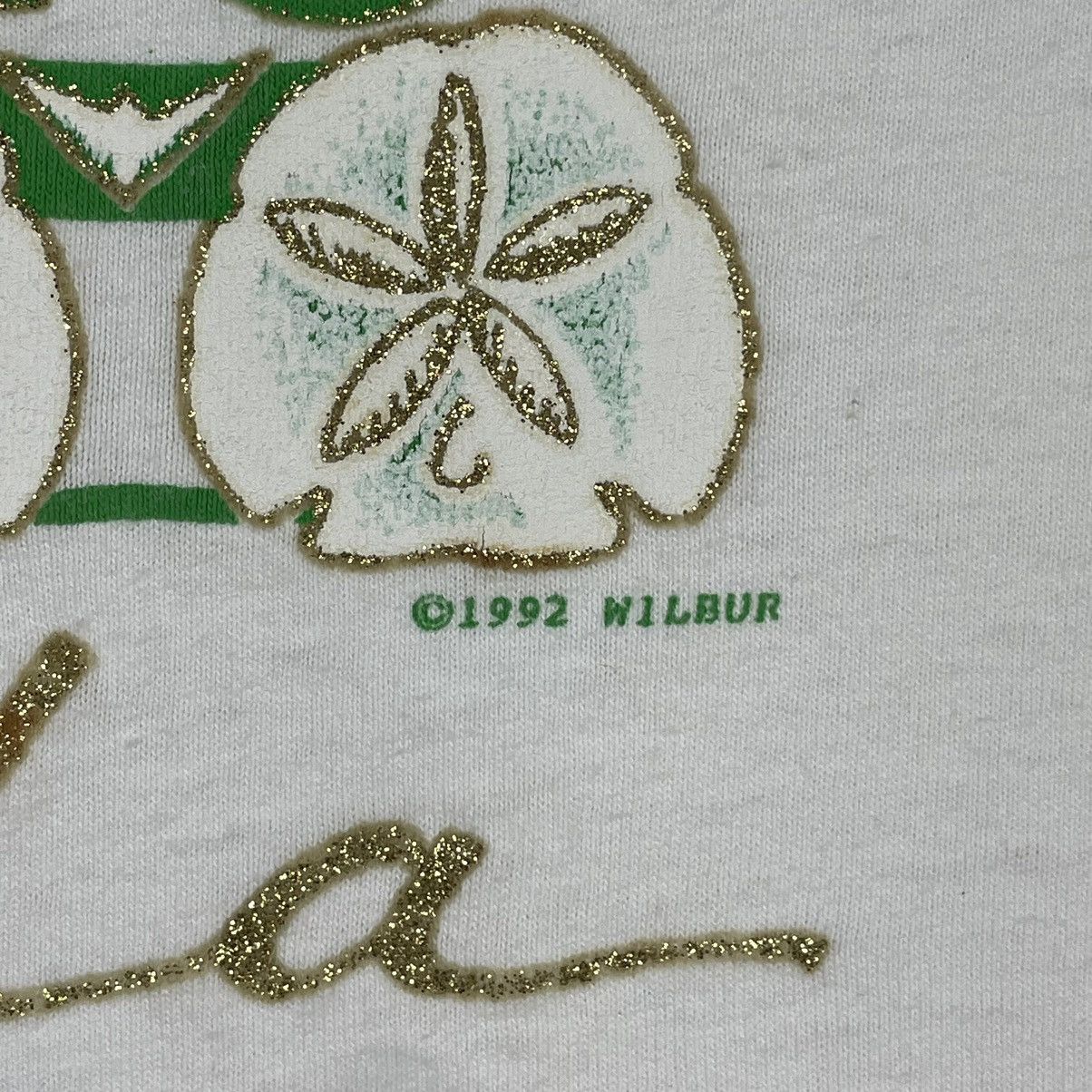 Designer Vintage 1992 Wilbur Sea Sun Florida Tee Size US L / EU 52-54 / 3 - 8 Thumbnail