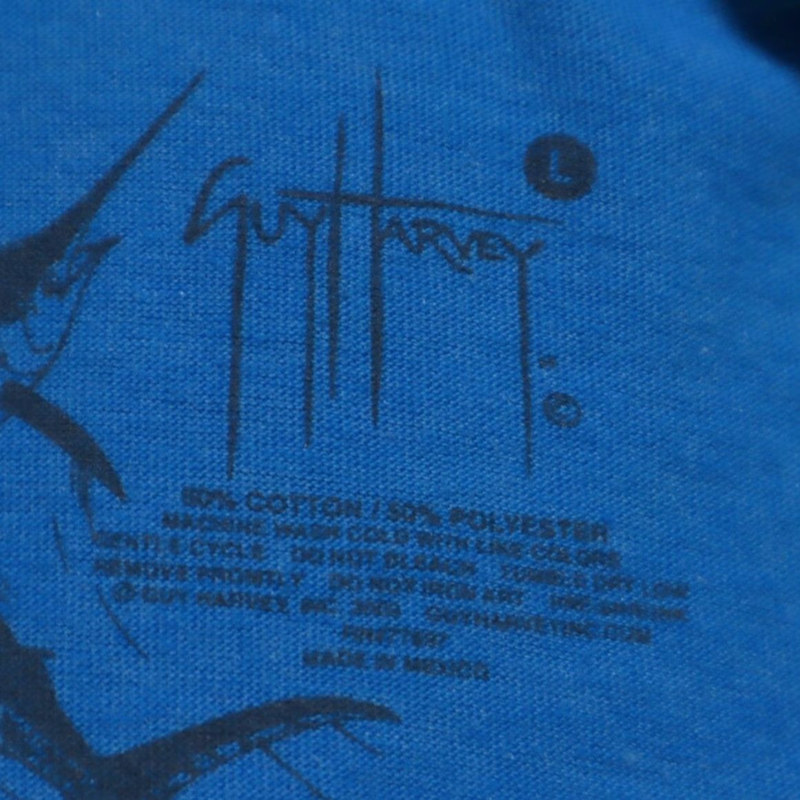 Guy Harvey VINTAGE Guy Harvey Sailfish Graphic Solid T-Shirt Blue Men's L Size US L / EU 52-54 / 3 - 5 Thumbnail