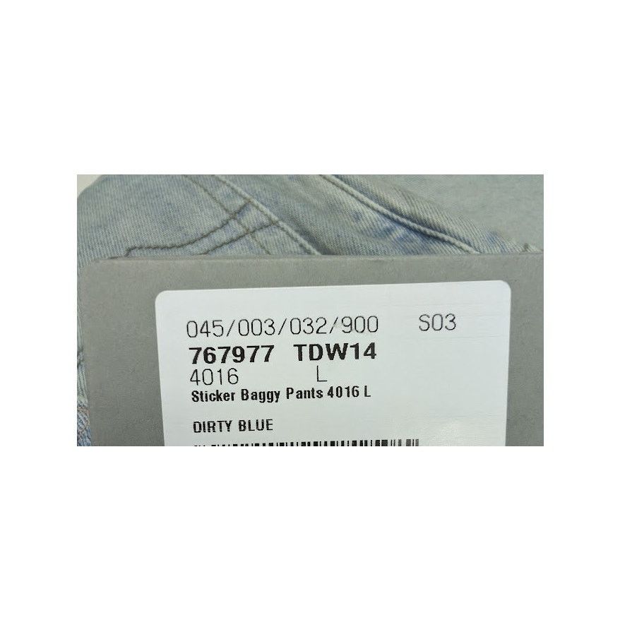 Balenciaga o1rshd1 Organic Japanese Twill Sticker Baggy Pants Blue Size US 34 / EU 50 - 21 Thumbnail