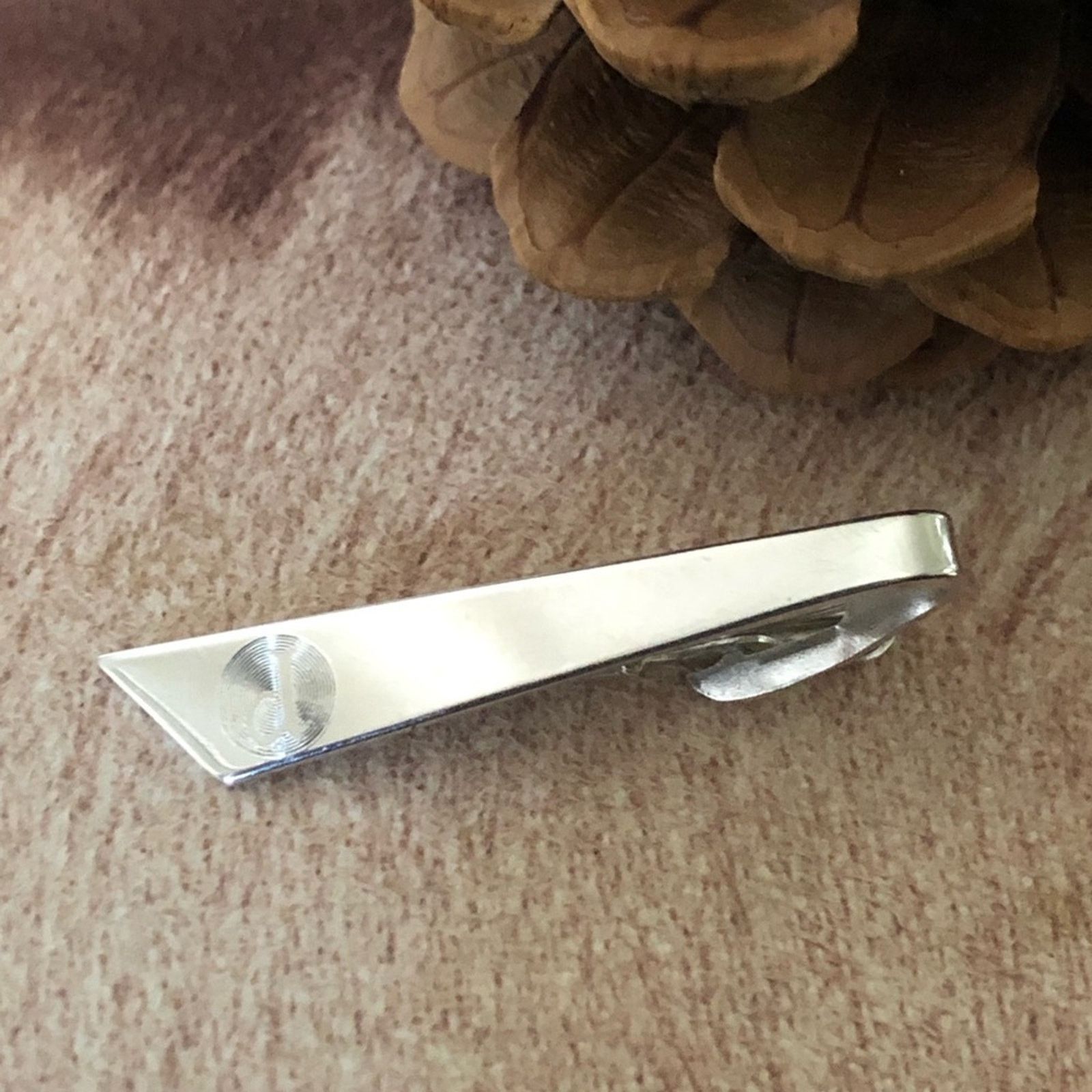 Vintage Vintage men’s silver monogram initial “P” tie bar tie clip Size ONE SIZE - 1 Thumbnail