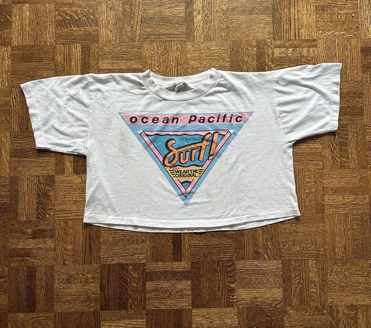 Ocean Pacific Vintage 90s Ocean Pacific Surf Graphic Crop Top Tee Size L / US 10 / IT 46 - 1 Thumbnail